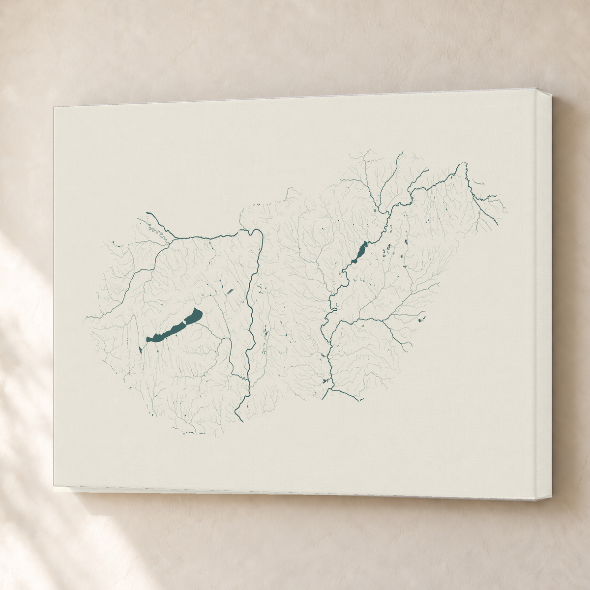Beautiful Rivers — Hungria — Natural e luminosa, Canvas · 45 × 60 cm, Sem margem