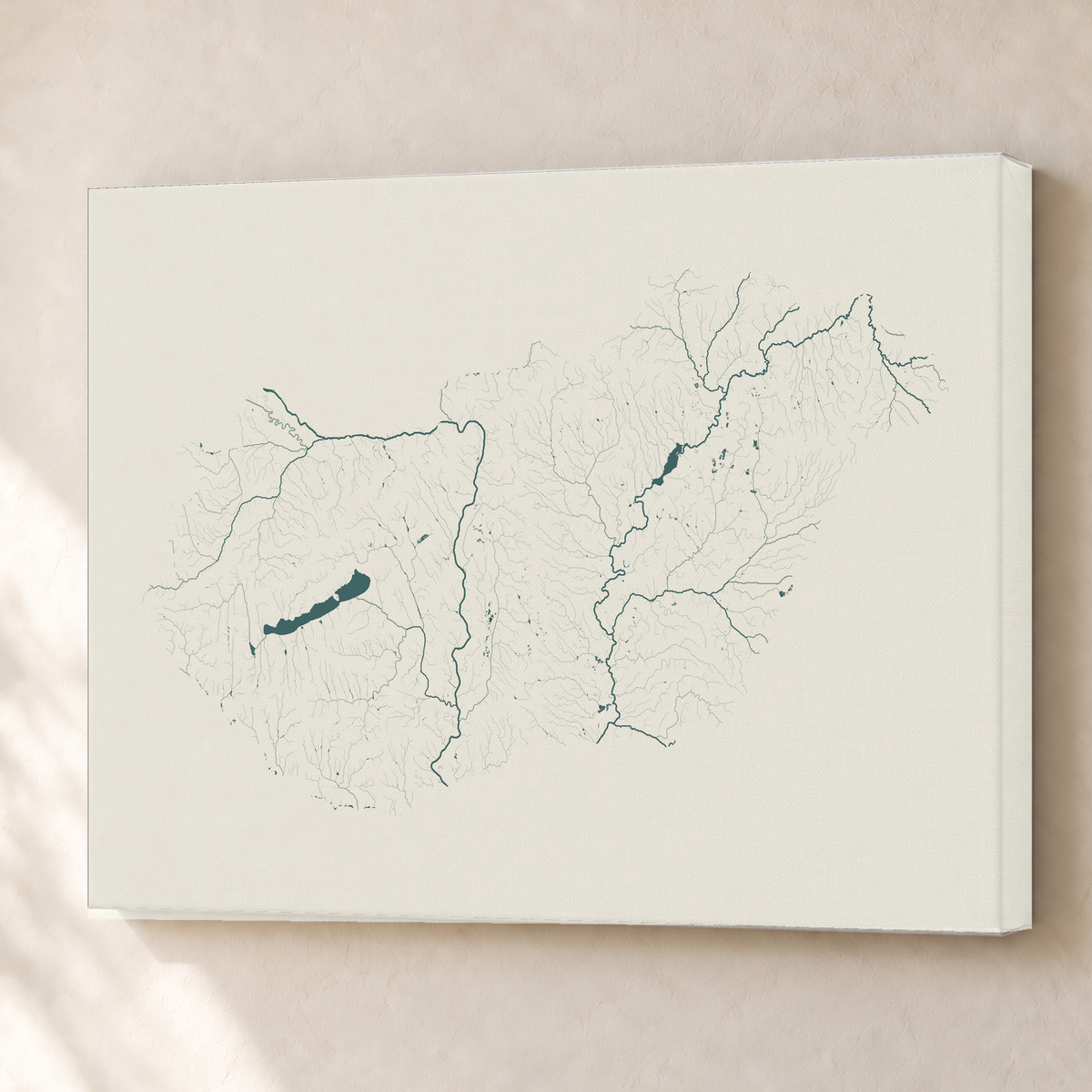 Beautiful Rivers — Hungria — Natural e luminosa, Canvas · 60 × 80 cm, Sem margem