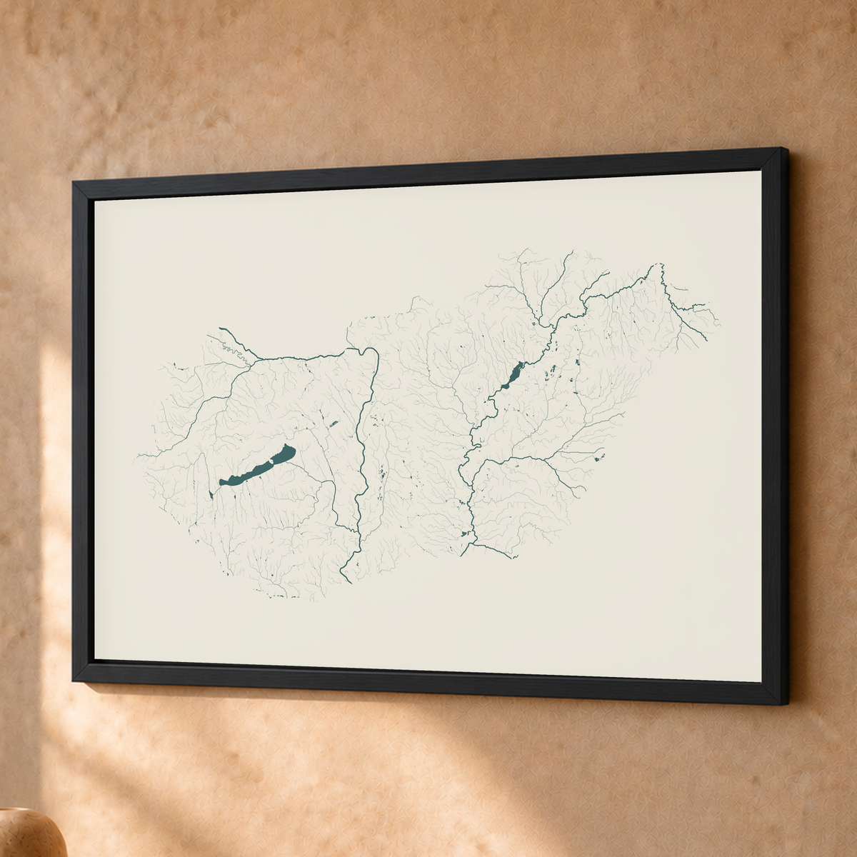 Beautiful Rivers — Hungria — Natural e luminosa, Fine art emoldurado · 30 × 40 cm, Preto · Sem margem