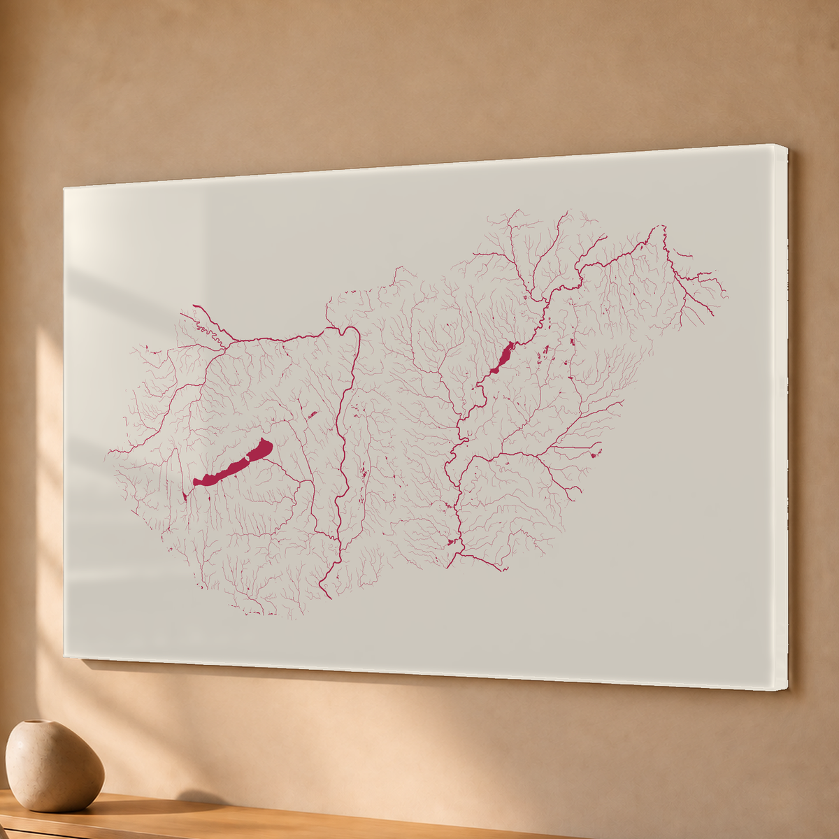 Beautiful Rivers — Hungria — Risografia, Acrílico · 40 × 60 cm, Sem margem