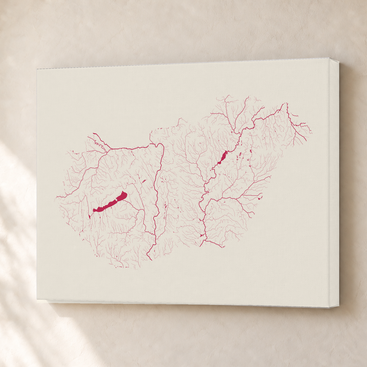 Beautiful Rivers — Hungria — Risografia, Canvas · 30 × 40 cm, Sem margem