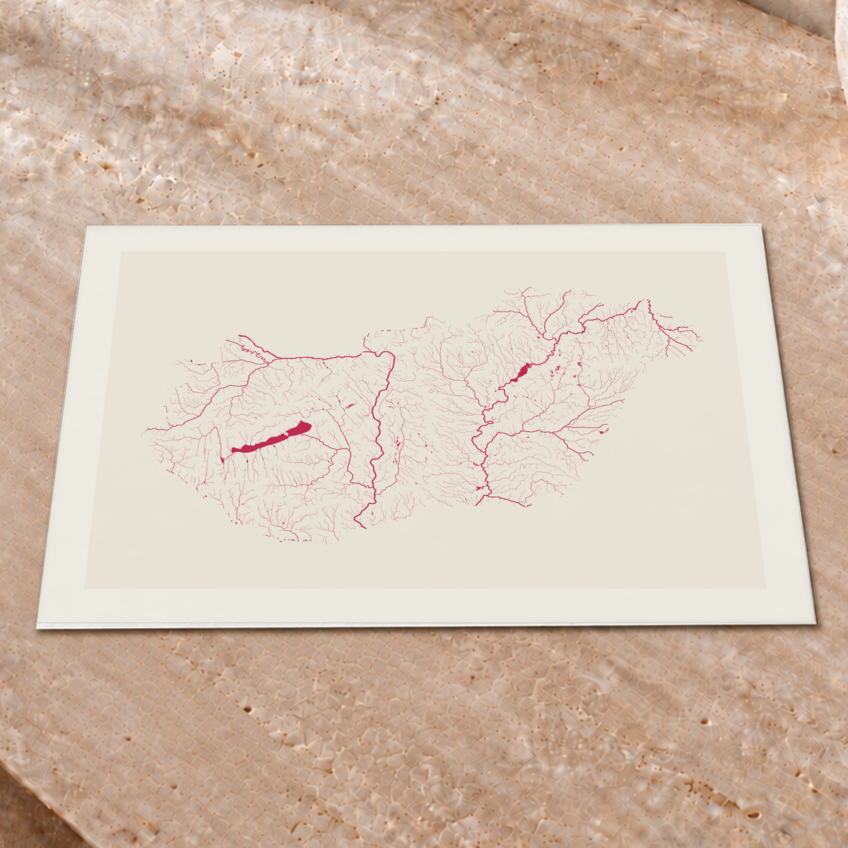 Beautiful Rivers — Hungria — Risografia, Impressão fine art · 30 × 40 cm, Margem branca