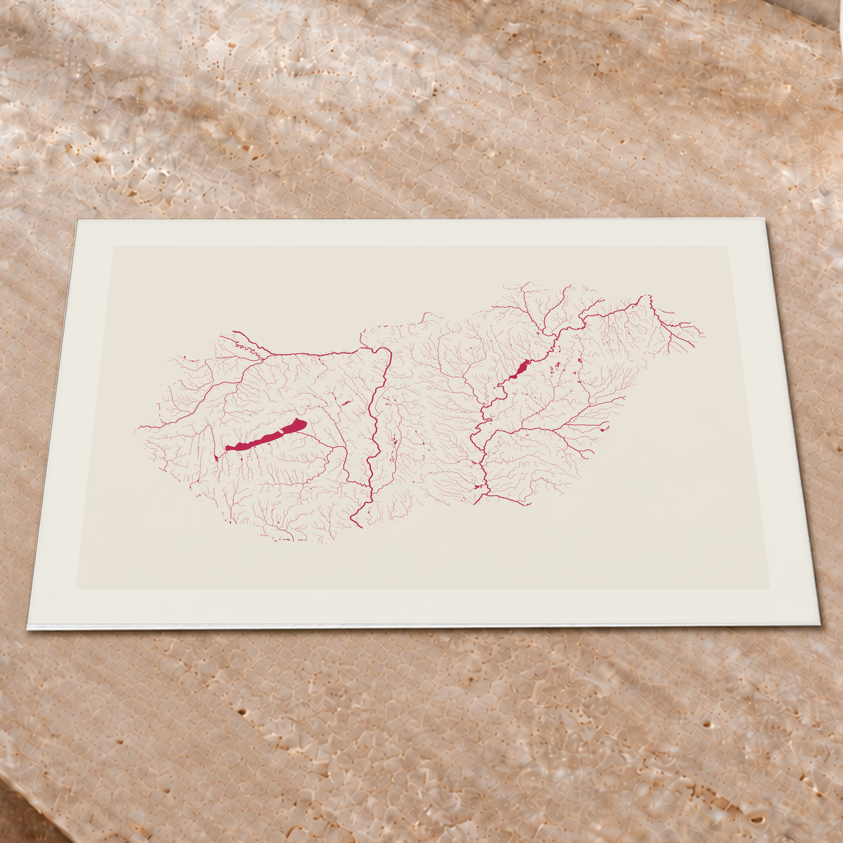 Beautiful Rivers — Hungria — Risografia, Impressão fine art · 45 × 60 cm, Margem branca