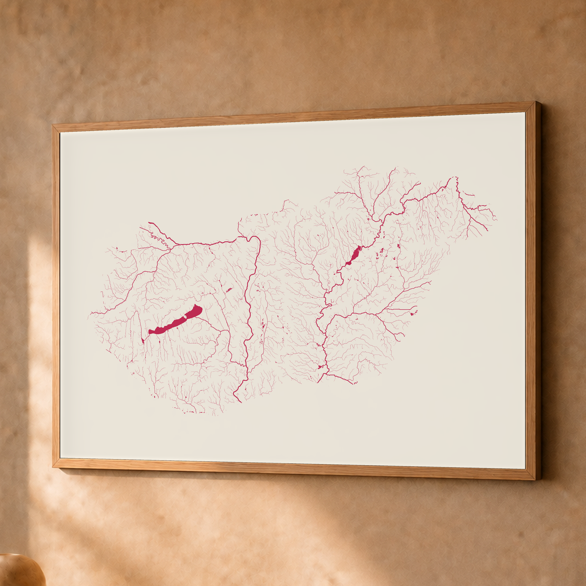 Beautiful Rivers — Hungria — Risografia, Fine art emoldurado · 45 × 60 cm, Natural · Sem margem