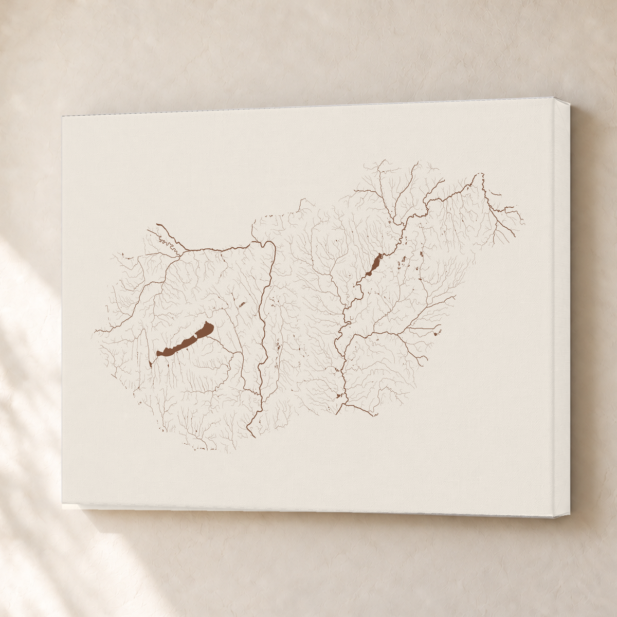 Beautiful Rivers — Hungria — Terracota e areia, Canvas · 30 × 40 cm, Sem margem
