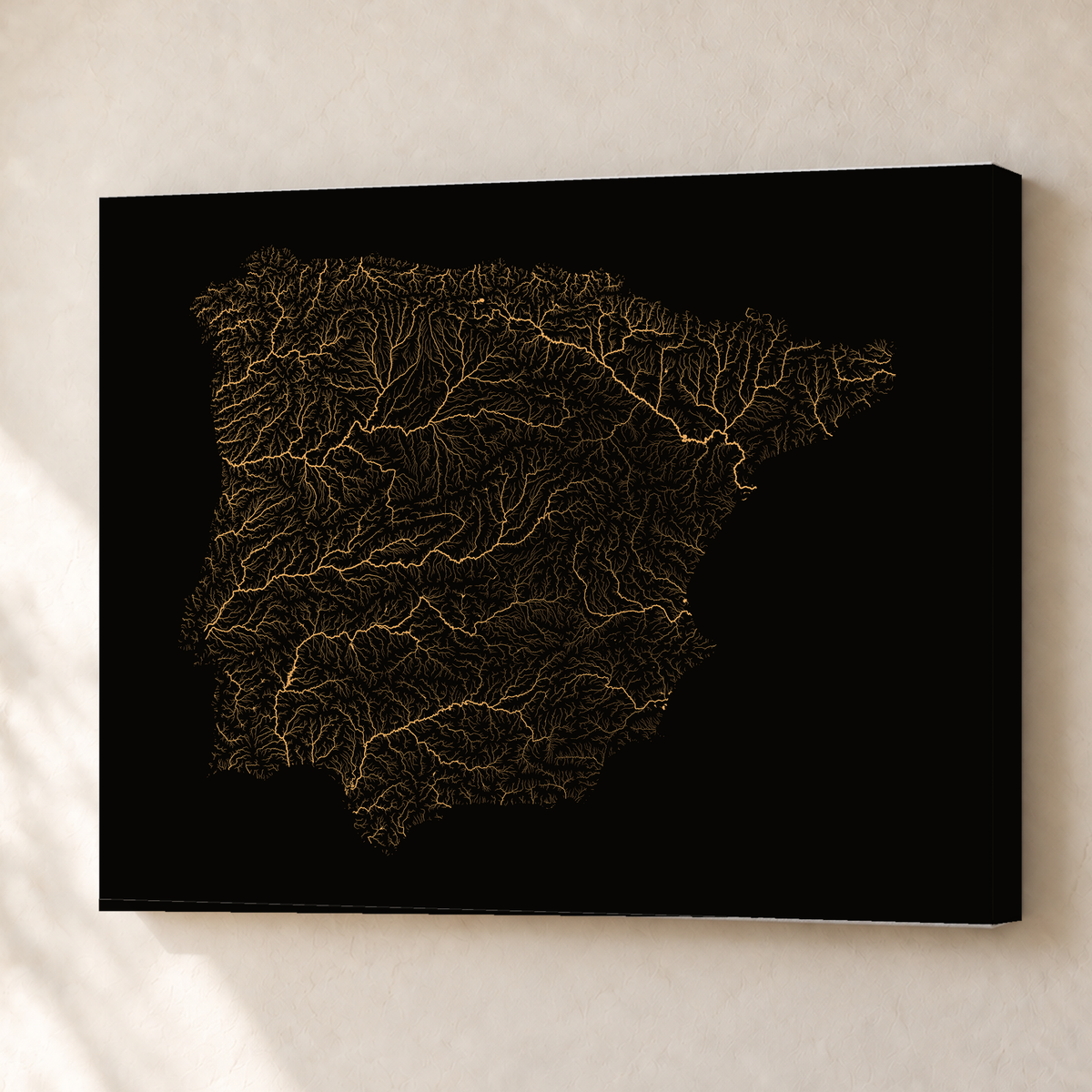 Beautiful Rivers — Península Ibérica — Cobre, Canvas · 45 × 60 cm, Sem margem