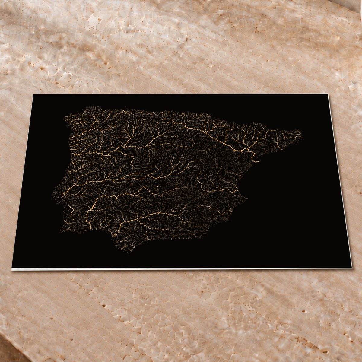 Beautiful Rivers — Península Ibérica — Cobre, Impressão fine art · 45 × 60 cm, Sem margem