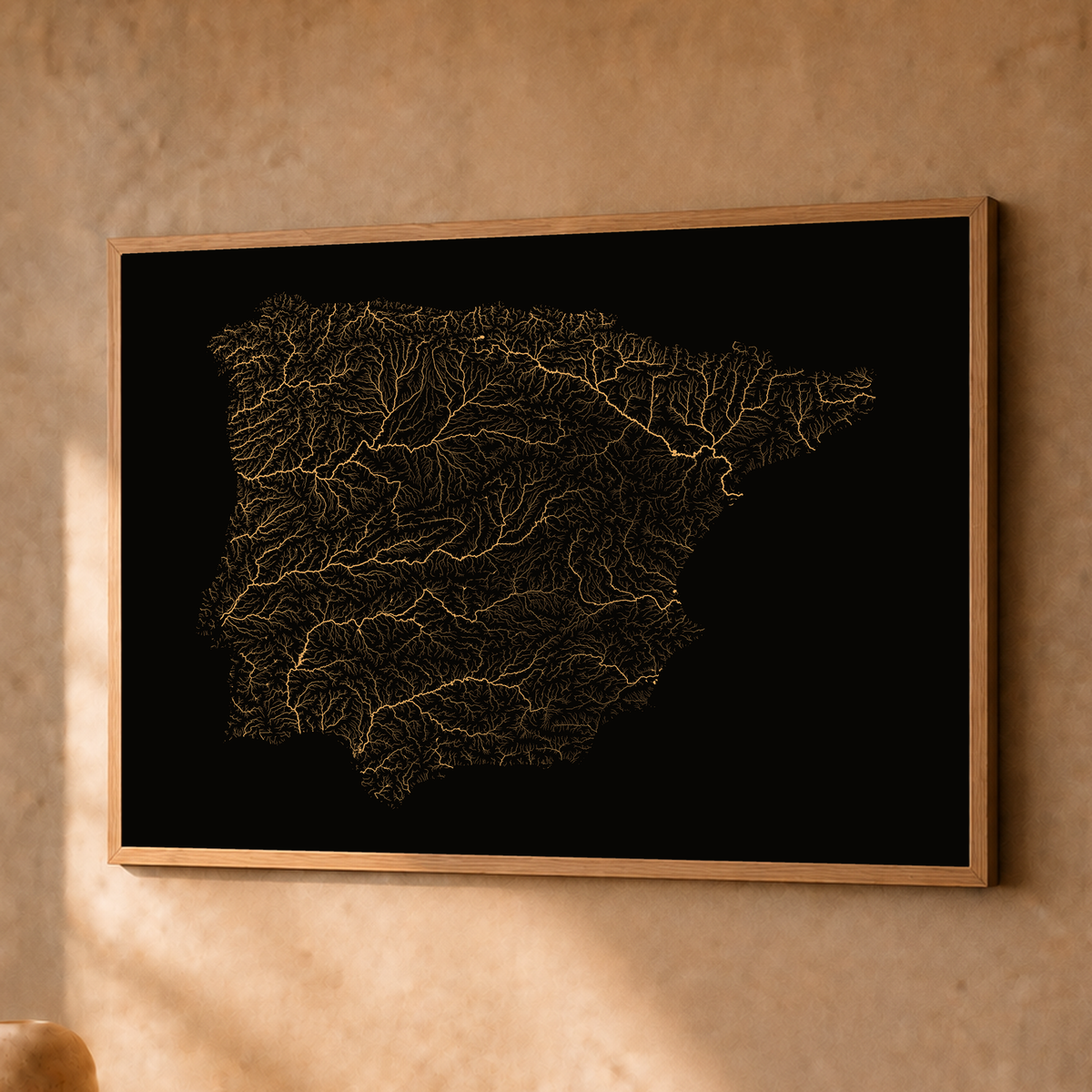 Beautiful Rivers — Península Ibérica — Cobre, Fine art emoldurado · 30 × 40 cm, Natural · Sem margem
