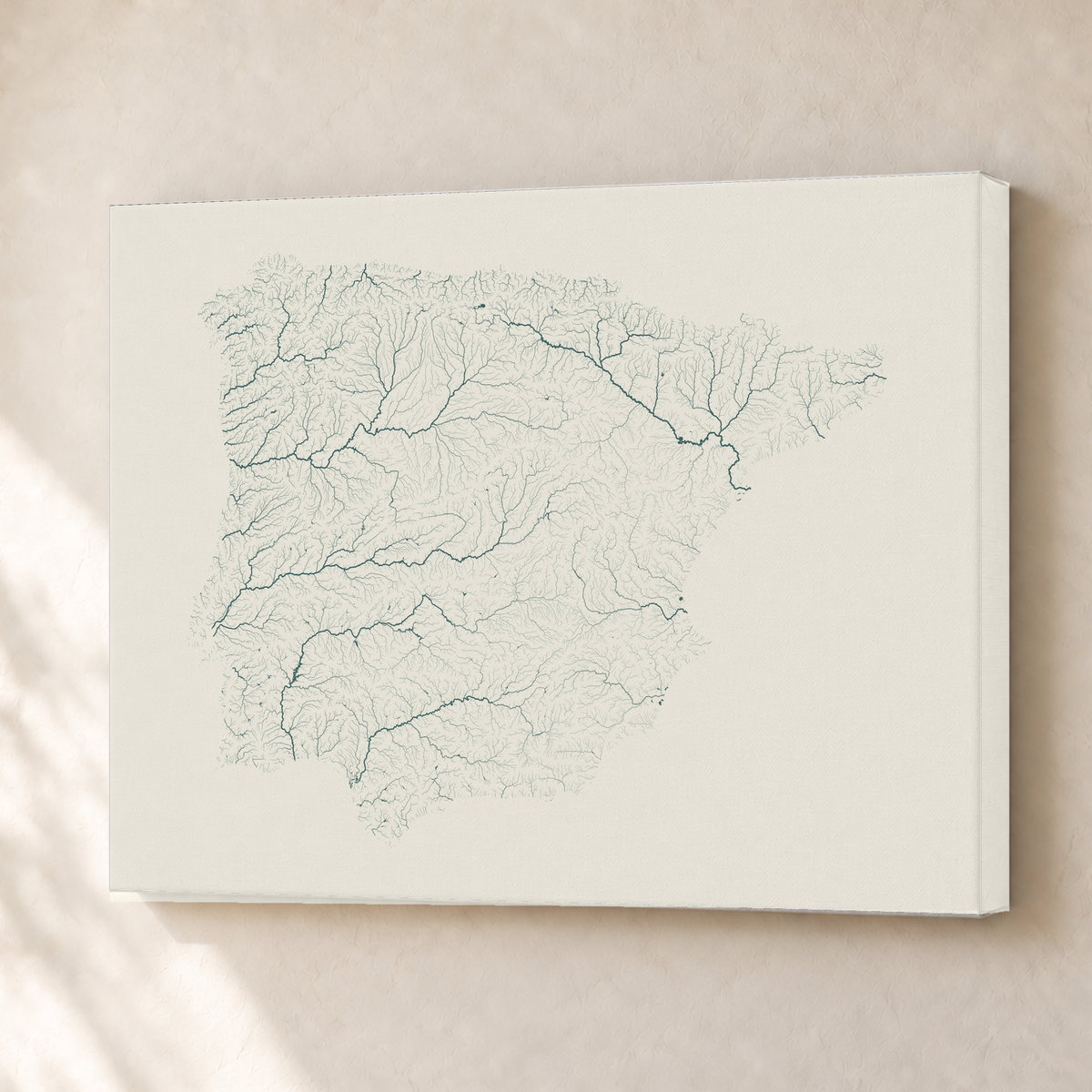 Beautiful Rivers — Península Ibérica — Natural e luminosa, Canvas · 30 × 40 cm, Sem margem