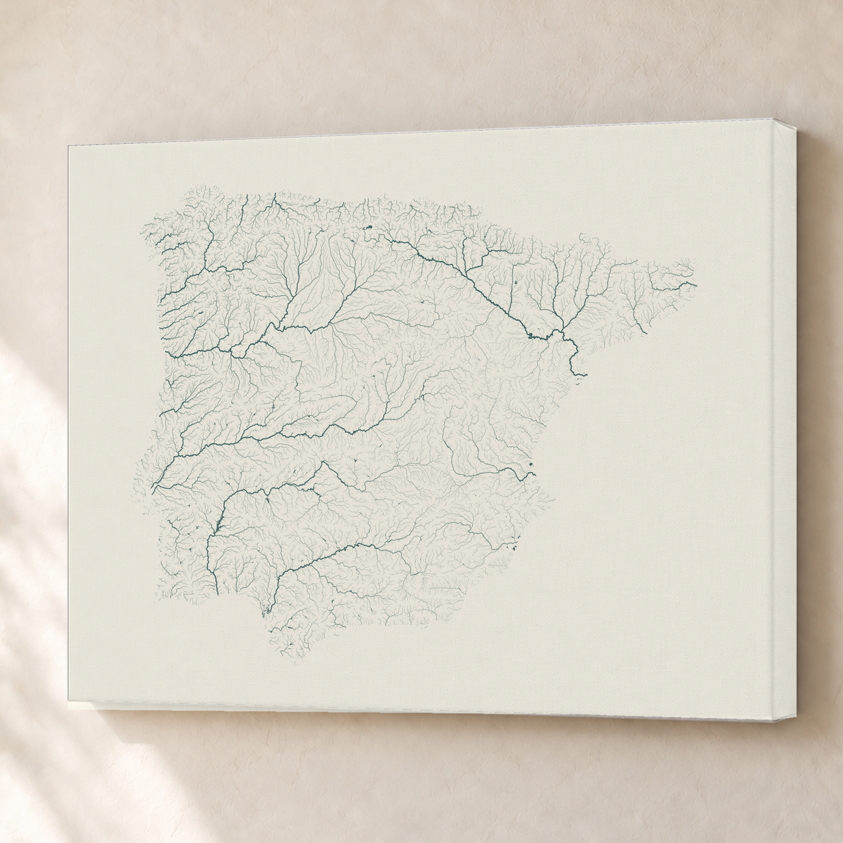 Beautiful Rivers — Península Ibérica — Natural e luminosa, Canvas · 60 × 80 cm, Sem margem