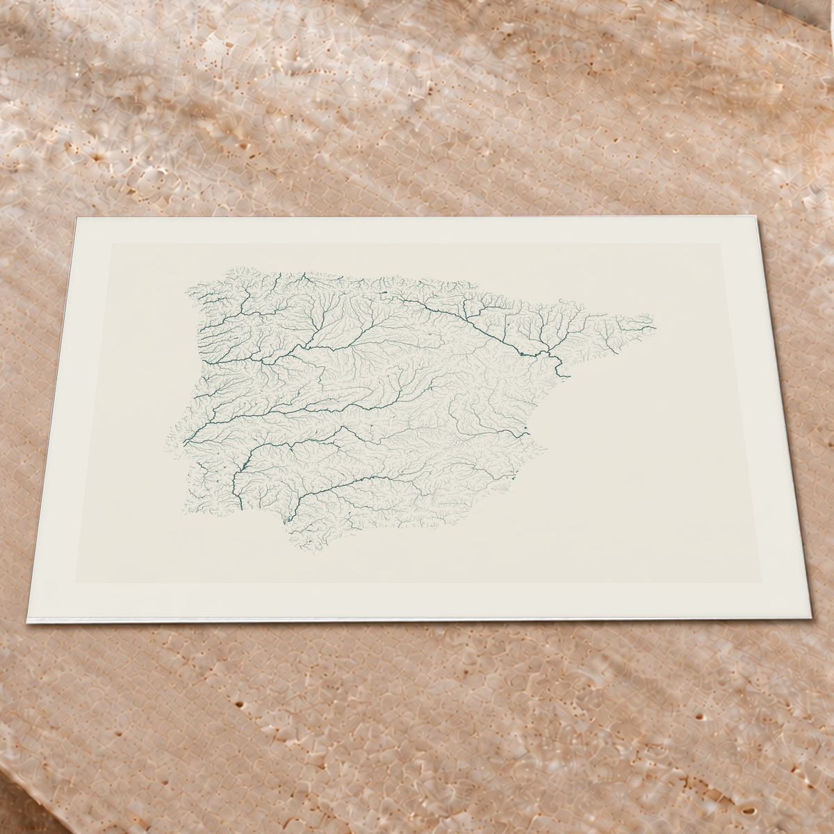 Beautiful Rivers — Península Ibérica — Natural e luminosa, Impressão fine art · 45 × 60 cm, Margem branca