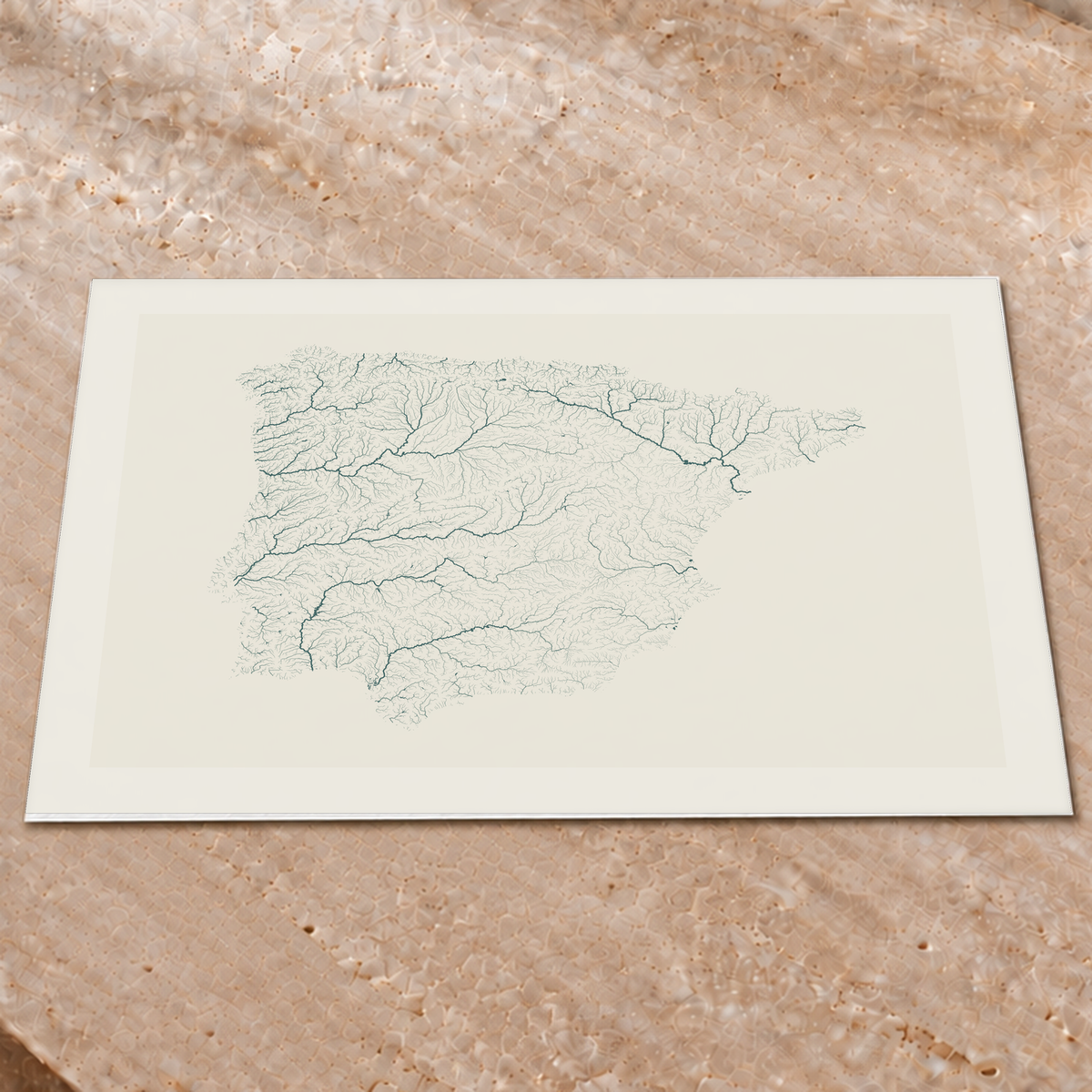 Beautiful Rivers — Península Ibérica — Natural e luminosa, Impressão fine art · 60 × 80 cm, Margem branca