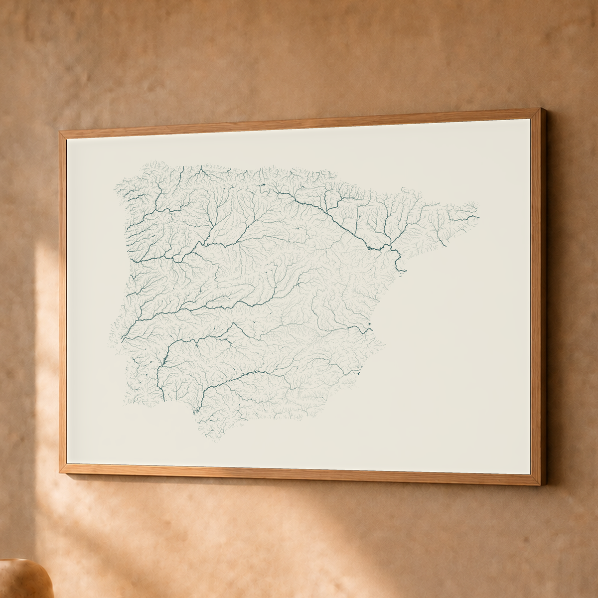 Beautiful Rivers — Península Ibérica — Natural e luminosa, Fine art emoldurado · 30 × 40 cm, Natural · Sem margem