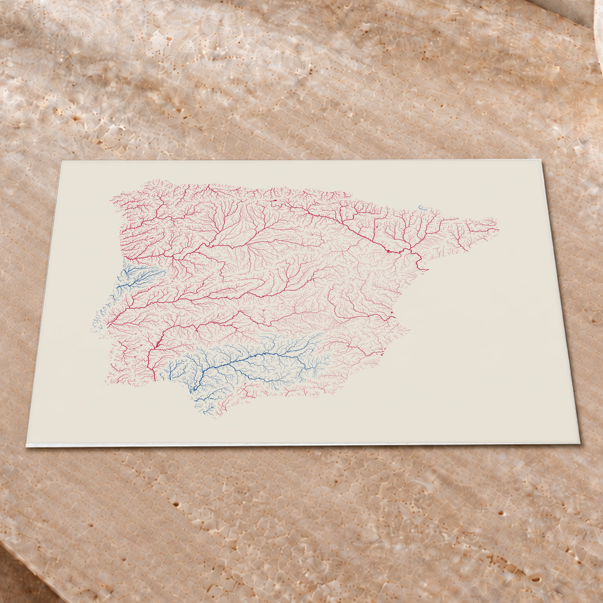 Beautiful Rivers — Península Ibérica — Risografia, Impressão fine art · 30 × 40 cm, Sem margem