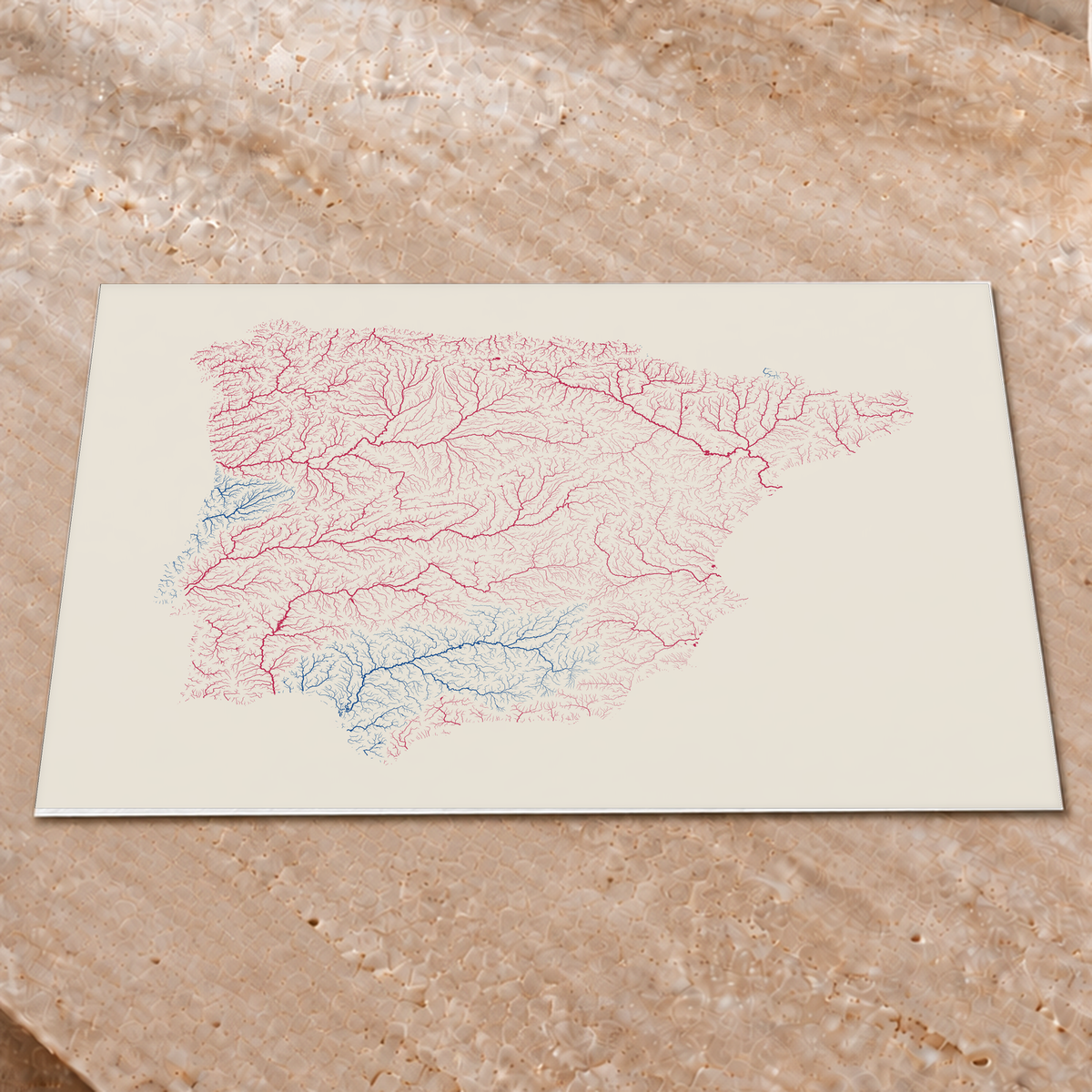 Beautiful Rivers — Península Ibérica — Risografia, Impressão fine art · 45 × 60 cm, Sem margem