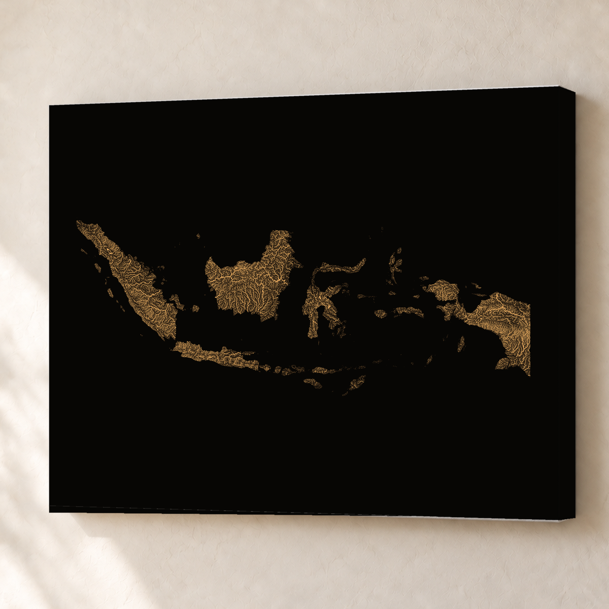 Quadro dos rios da Indonésia — Cobre, Sem margem — Canvas — 4x3