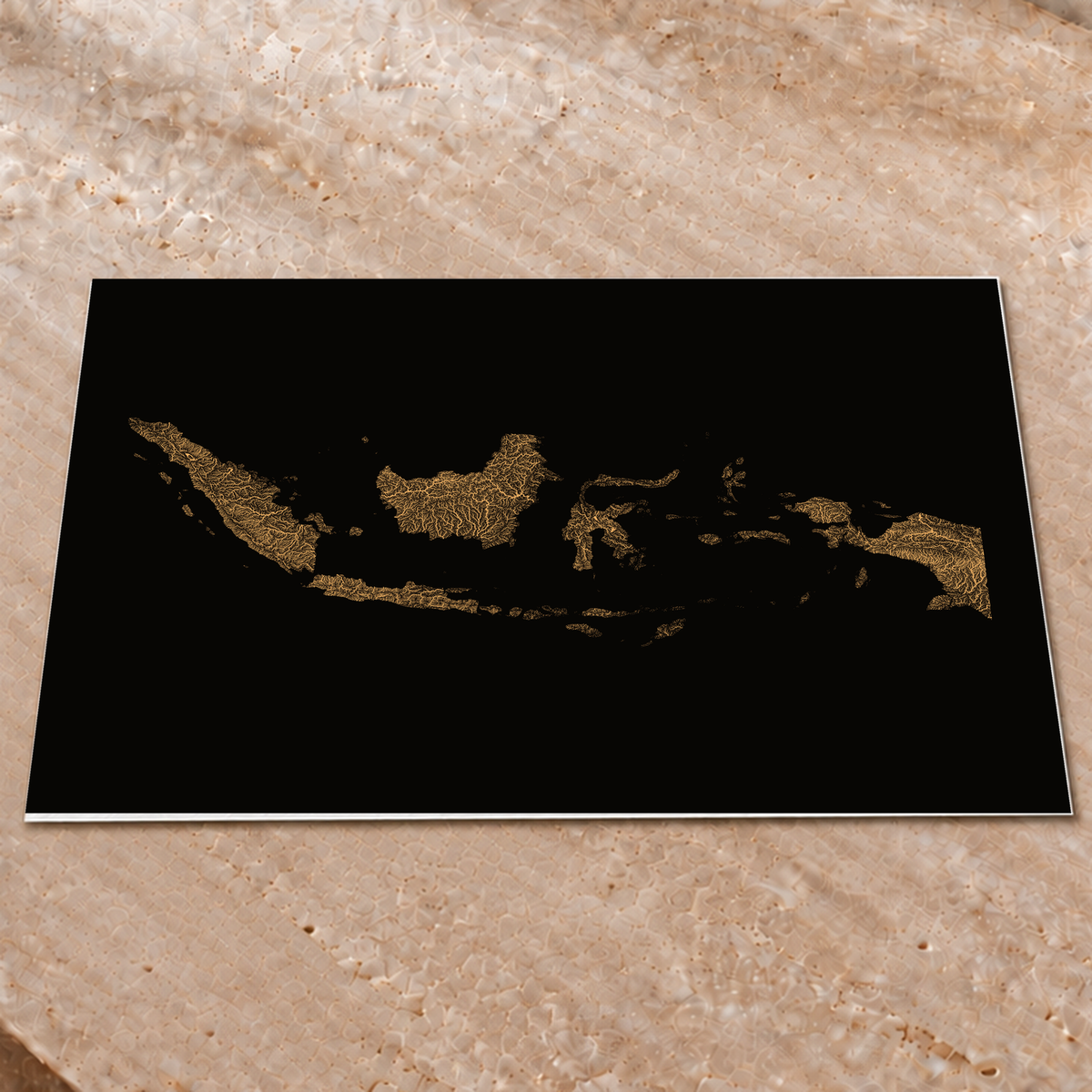 Quadro dos rios da Indonésia — Cobre, Sem margem — Fine art print — 4x3
