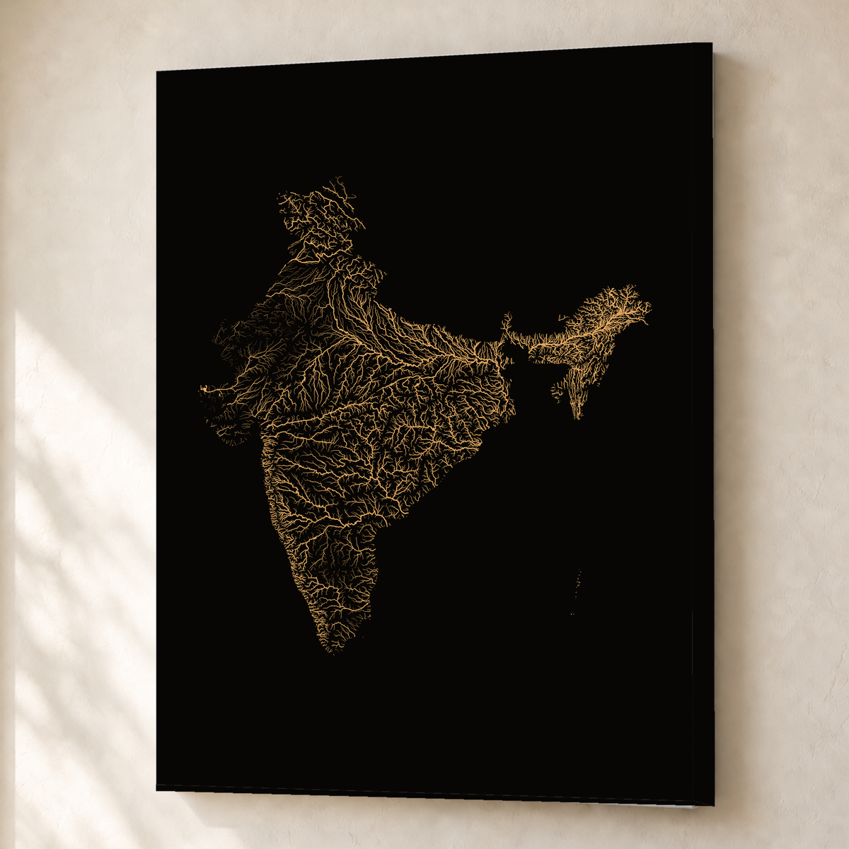 Beautiful Rivers — Índia — Cobre, Canvas · 45 × 60 cm, Sem margem