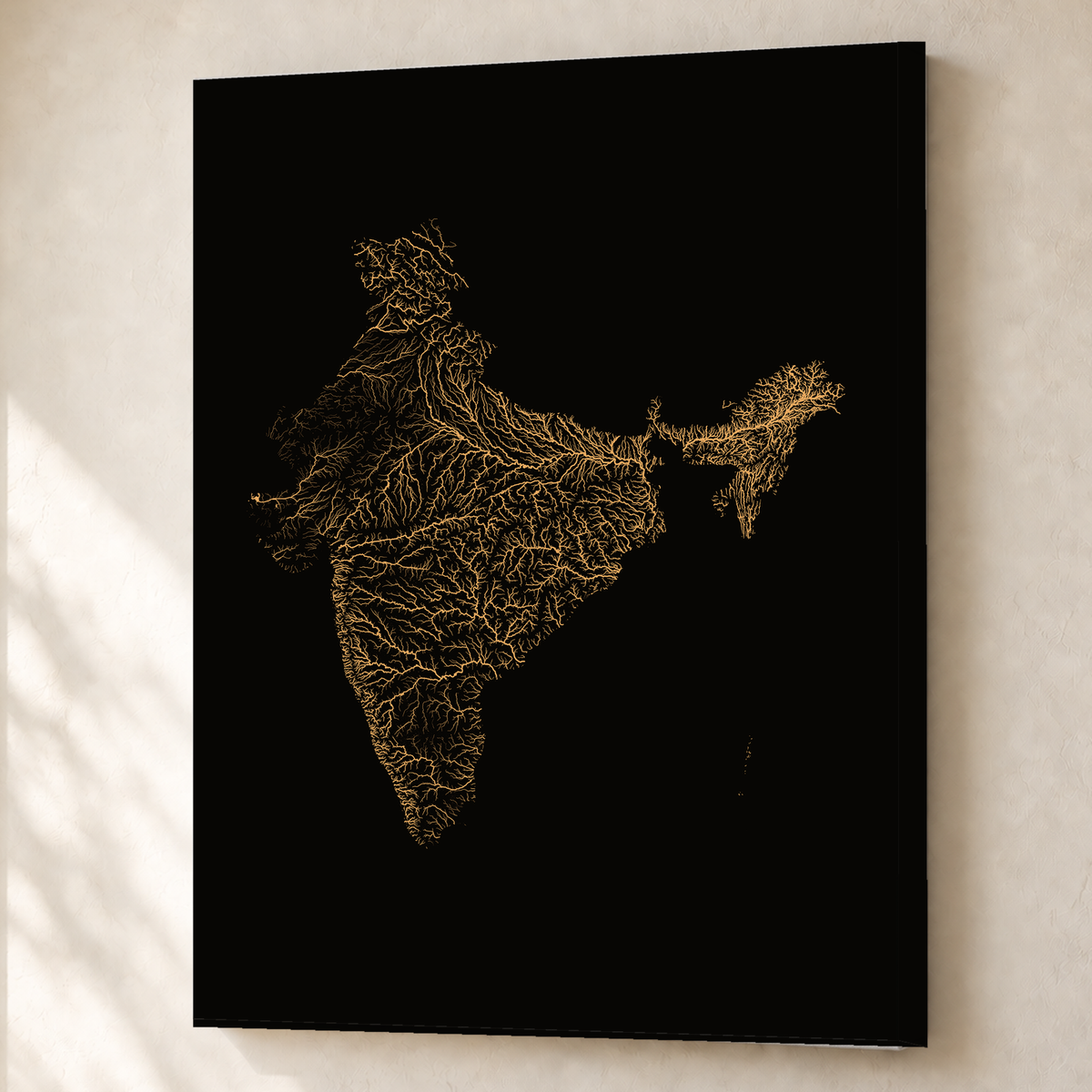 Beautiful Rivers — Índia — Cobre, Canvas · 60 × 80 cm, Sem margem