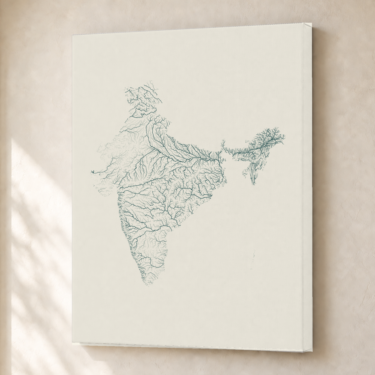 Beautiful Rivers — Índia — Natural e luminosa, Canvas · 30 × 40 cm, Sem margem