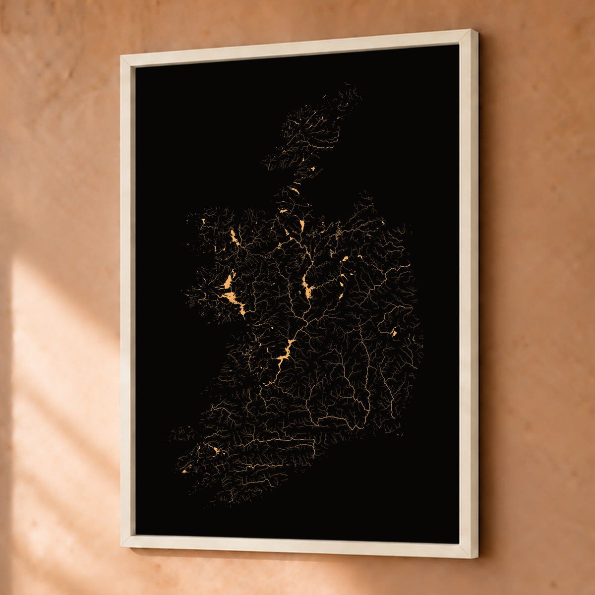Beautiful Rivers — República da Irlanda — Cobre, Fine art emoldurado · 30 × 40 cm, Branco · Sem margem