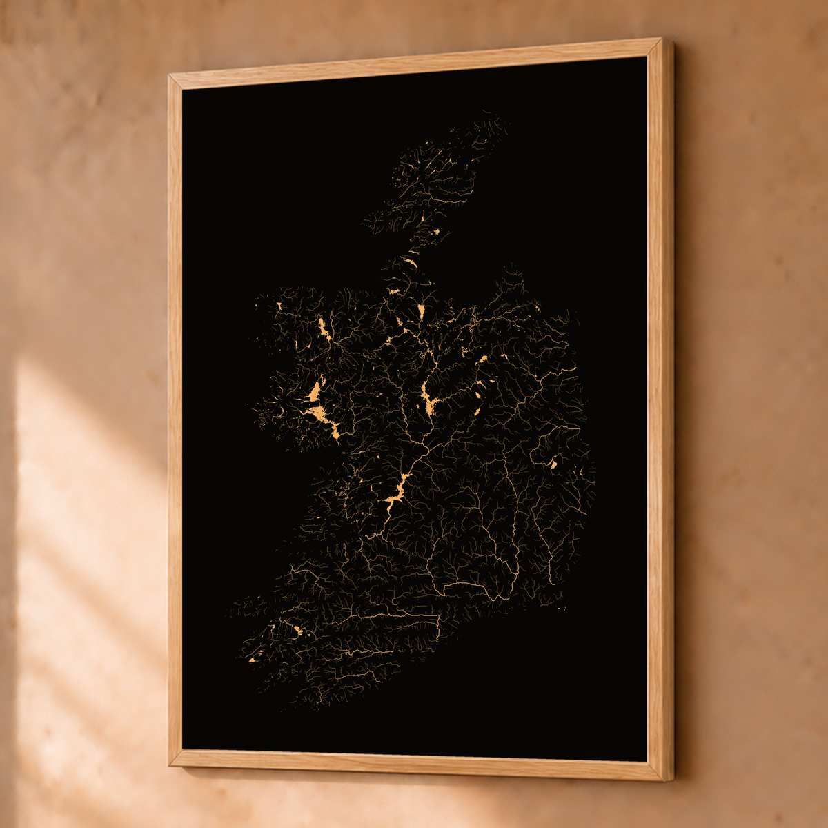 Beautiful Rivers — República da Irlanda — Cobre, Fine art emoldurado · 45 × 60 cm, Natural · Sem margem