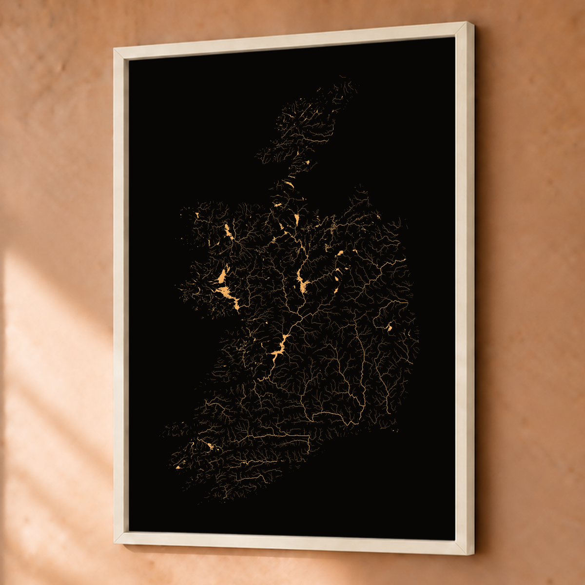 Beautiful Rivers — República da Irlanda — Cobre, Fine art emoldurado · 45 × 60 cm, Branco · Sem margem