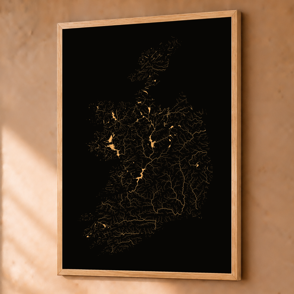 Beautiful Rivers — República da Irlanda — Cobre, Fine art emoldurado · 60 × 80 cm, Natural · Sem margem