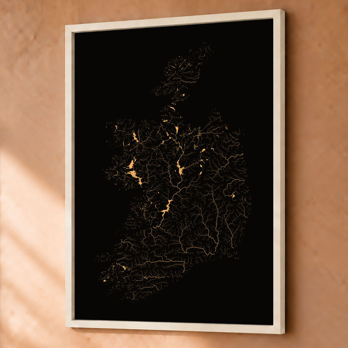 Beautiful Rivers — República da Irlanda — Cobre, Fine art emoldurado · 60 × 80 cm, Branco · Sem margem
