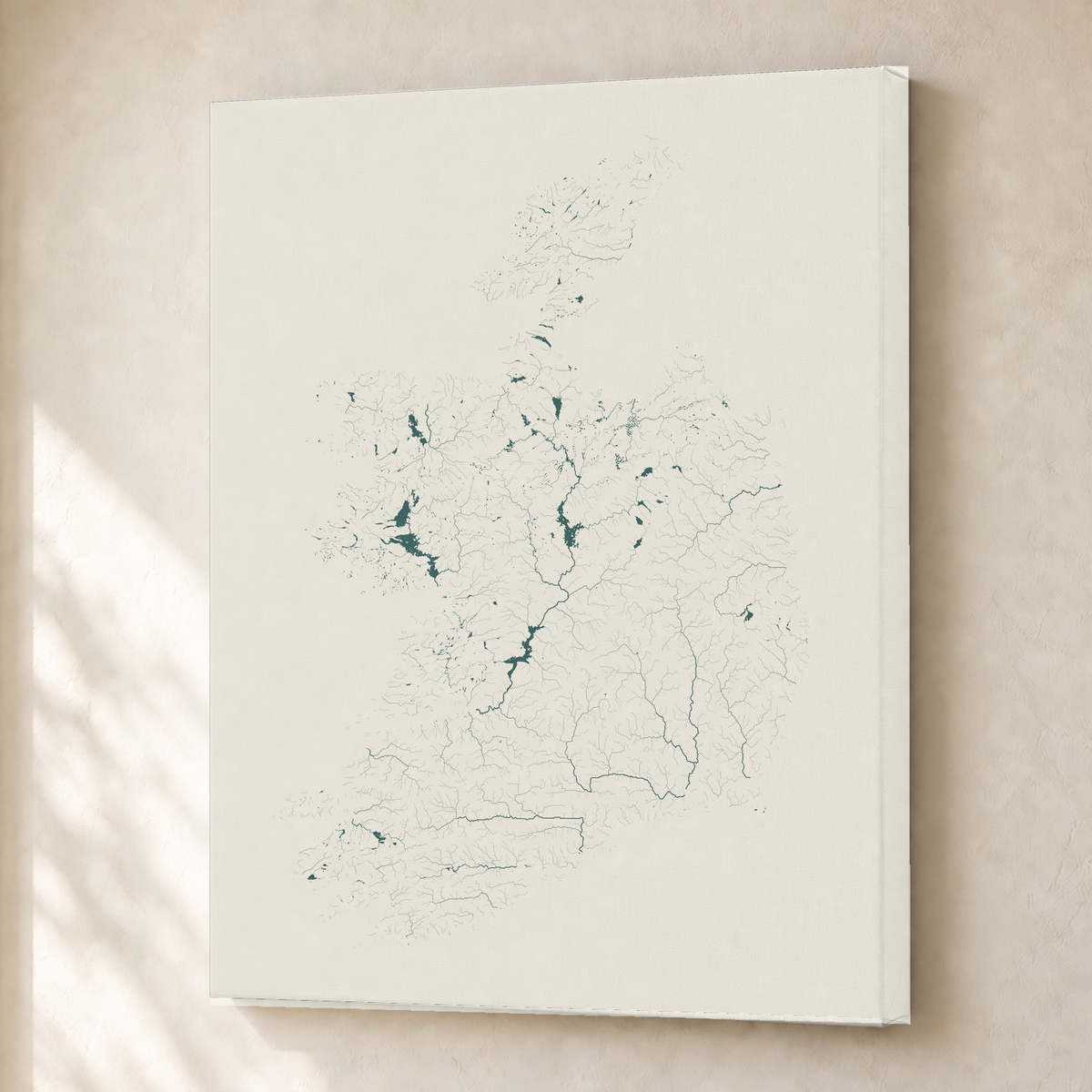 Beautiful Rivers — República da Irlanda — Natural e luminosa, Canvas · 30 × 40 cm, Sem margem