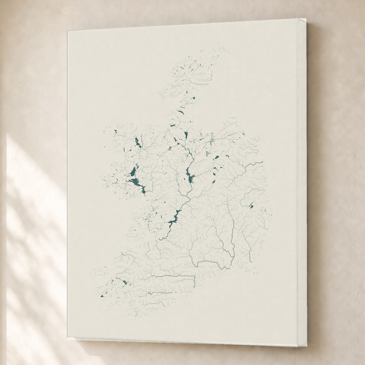 Beautiful Rivers — República da Irlanda — Natural e luminosa, Canvas · 45 × 60 cm, Sem margem