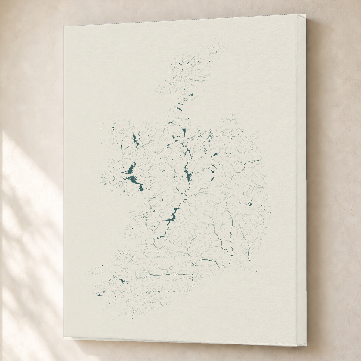 Beautiful Rivers — República da Irlanda — Natural e luminosa, Canvas · 60 × 80 cm, Sem margem