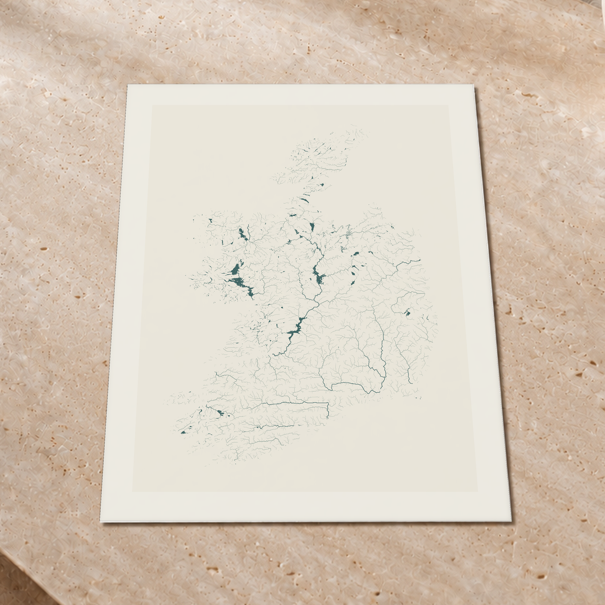 Beautiful Rivers — República da Irlanda — Natural e luminosa, Impressão fine art · 60 × 80 cm, Margem branca