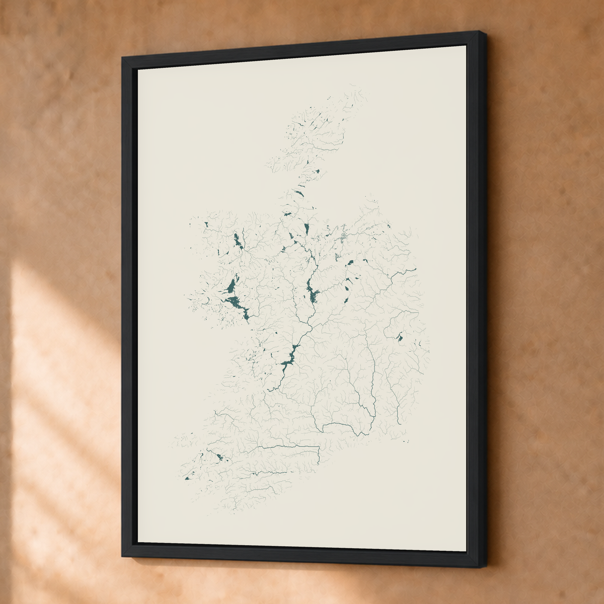 Beautiful Rivers — República da Irlanda — Natural e luminosa, Fine art emoldurado · 30 × 40 cm, Preto · Sem margem