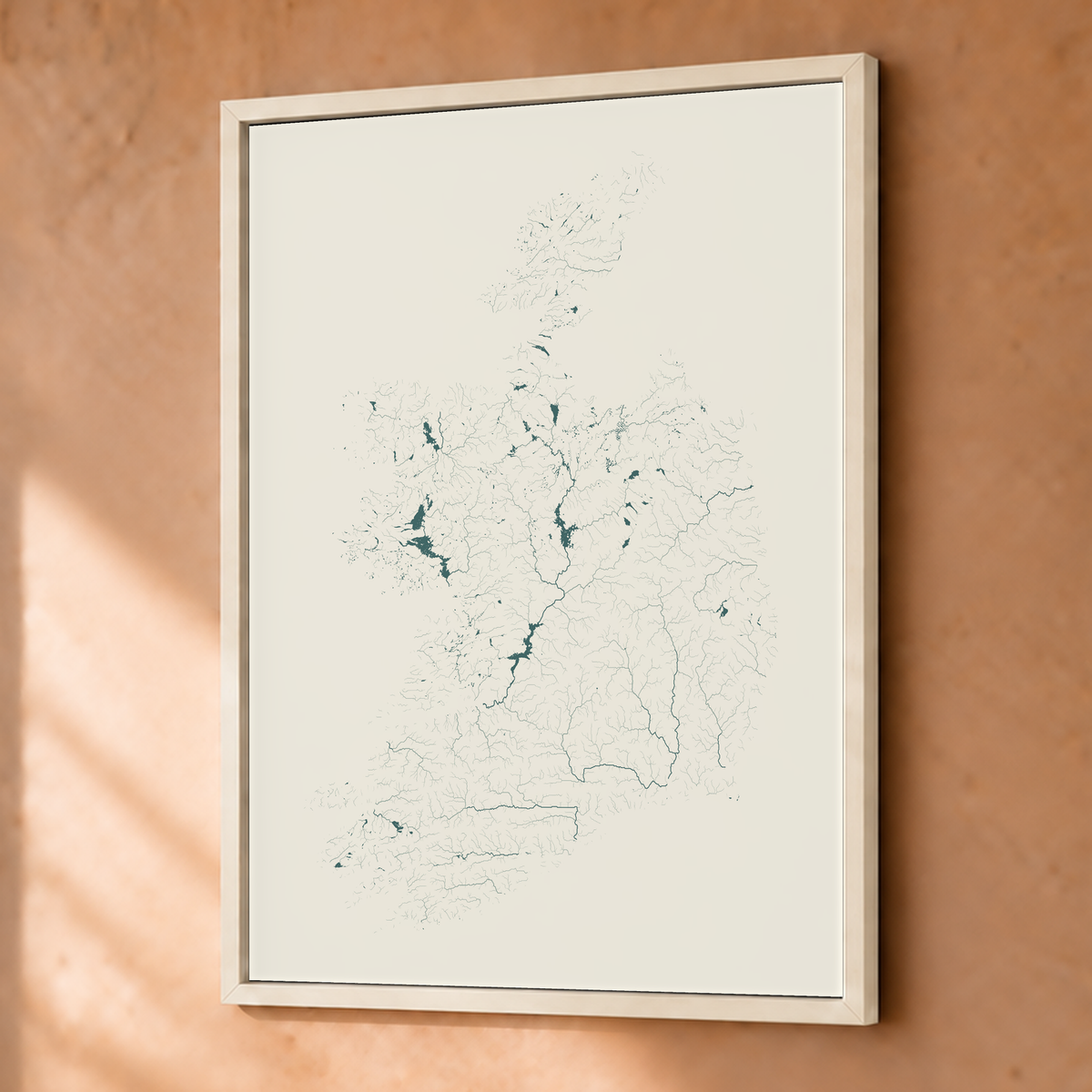 Beautiful Rivers — República da Irlanda — Natural e luminosa, Fine art emoldurado · 30 × 40 cm, Branco · Sem margem