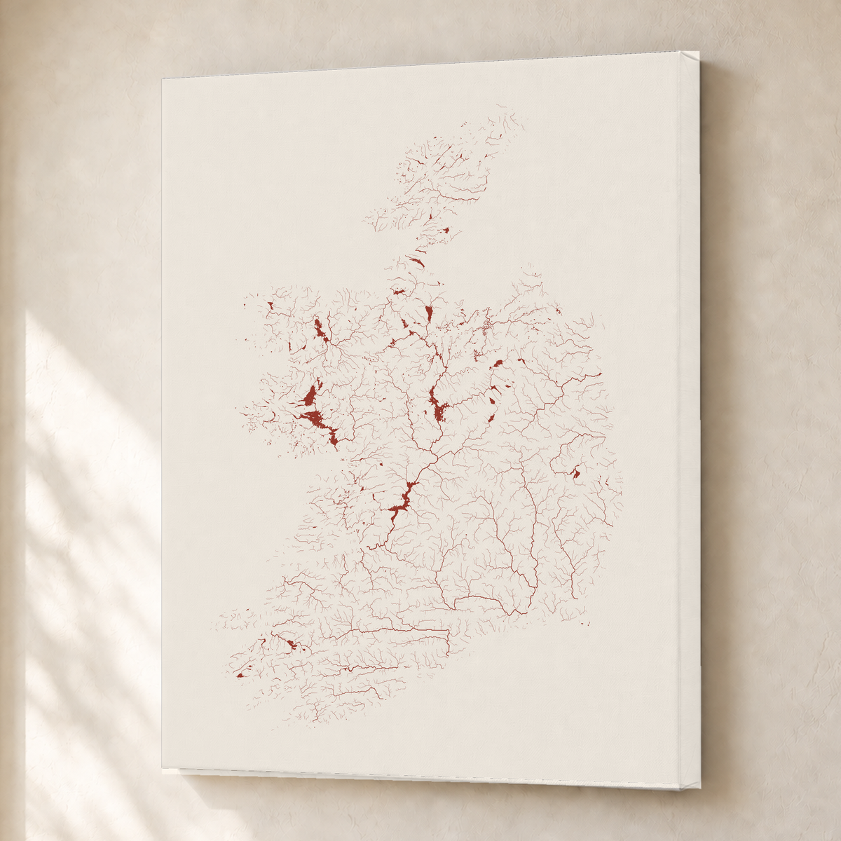 Beautiful Rivers — República da Irlanda — Terracota e areia, Canvas · 30 × 40 cm, Sem margem