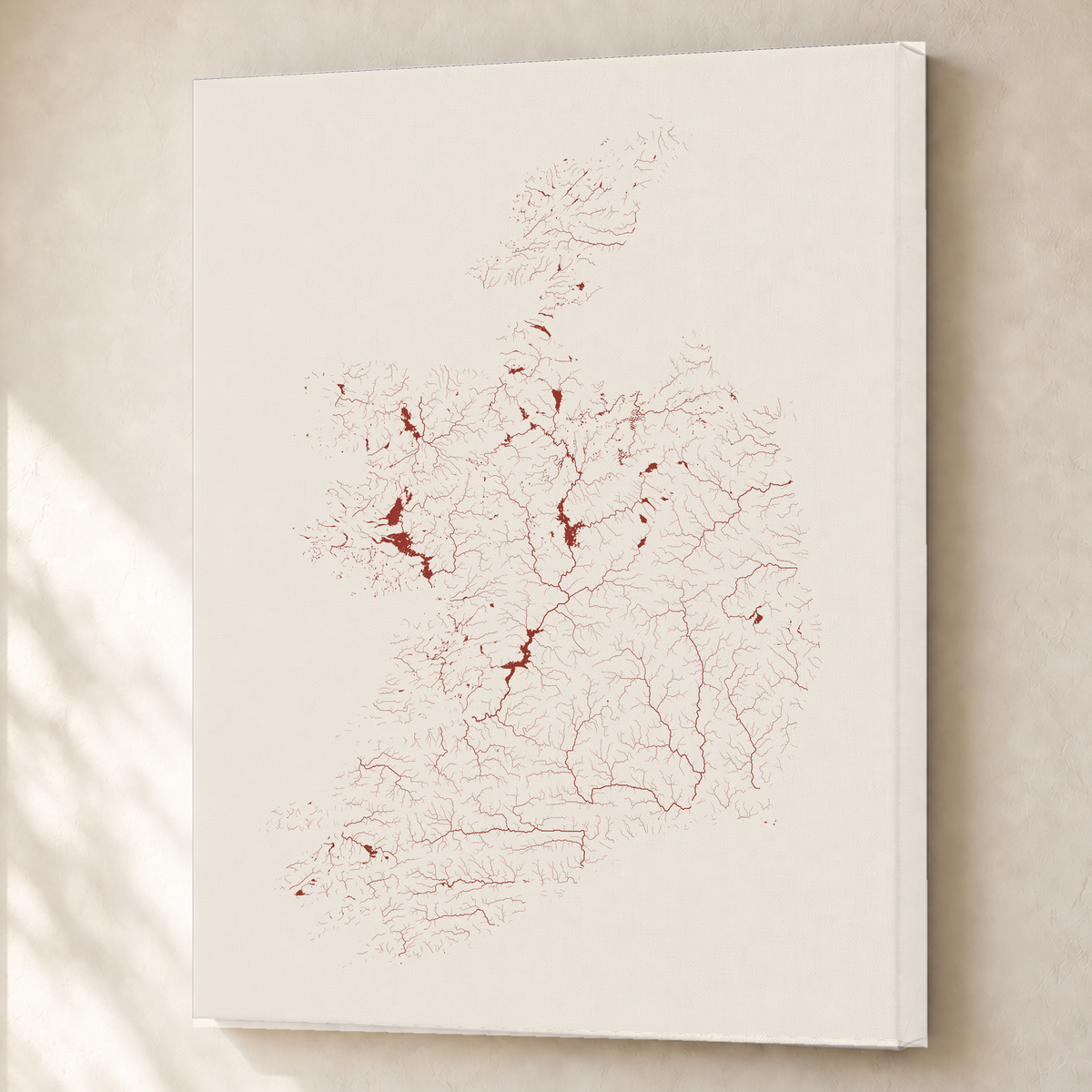 Beautiful Rivers — República da Irlanda — Terracota e areia, Canvas · 60 × 80 cm, Sem margem