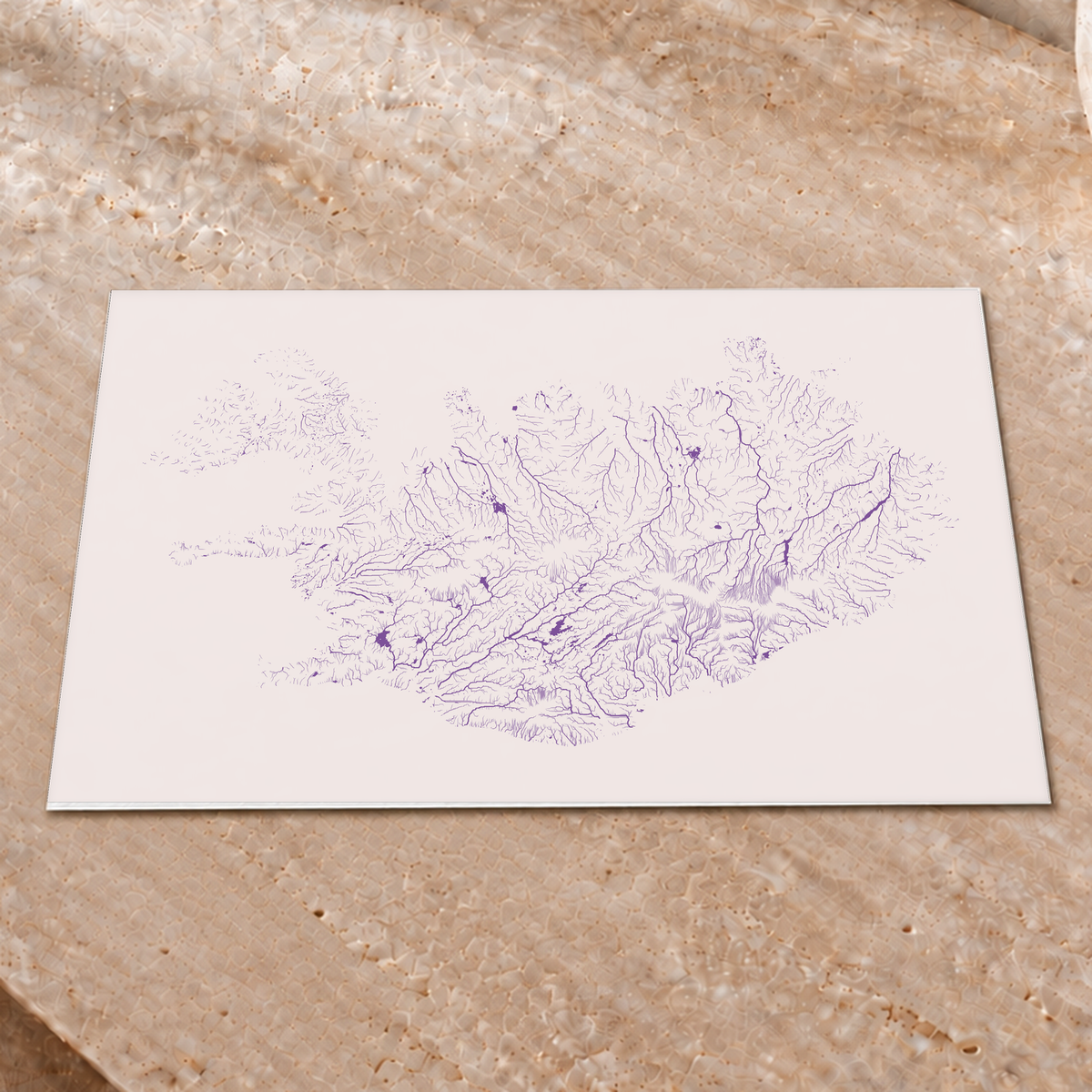 Beautiful Rivers — Islândia — Ameixa e rosé, Impressão fine art · 30 × 40 cm, Sem margem