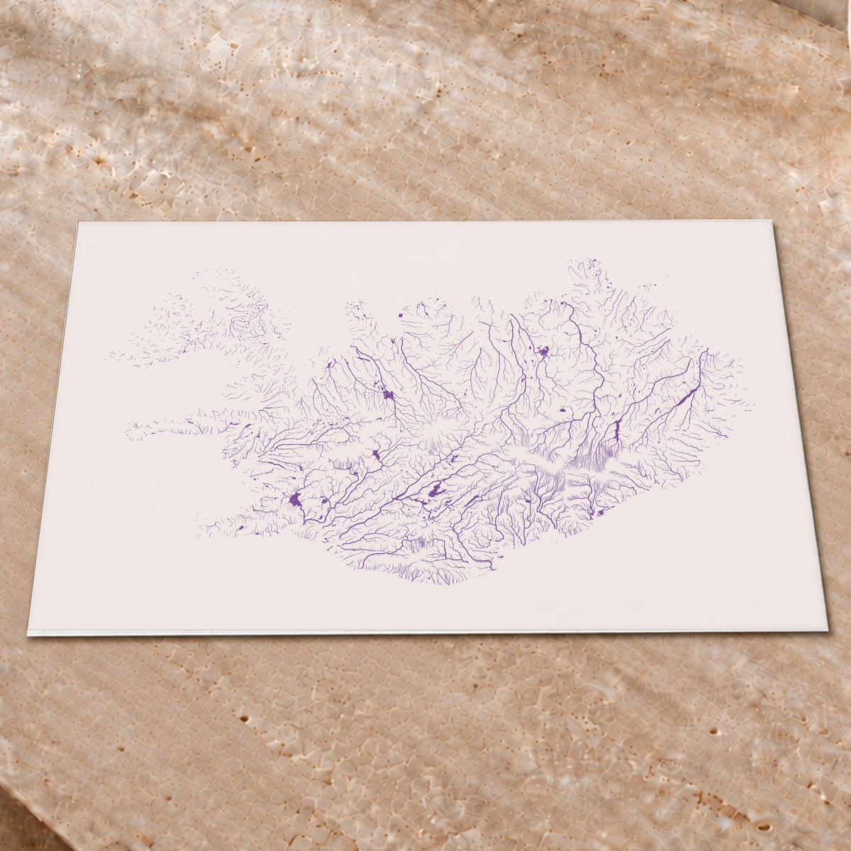 Beautiful Rivers — Islândia — Ameixa e rosé, Impressão fine art · 45 × 60 cm, Sem margem