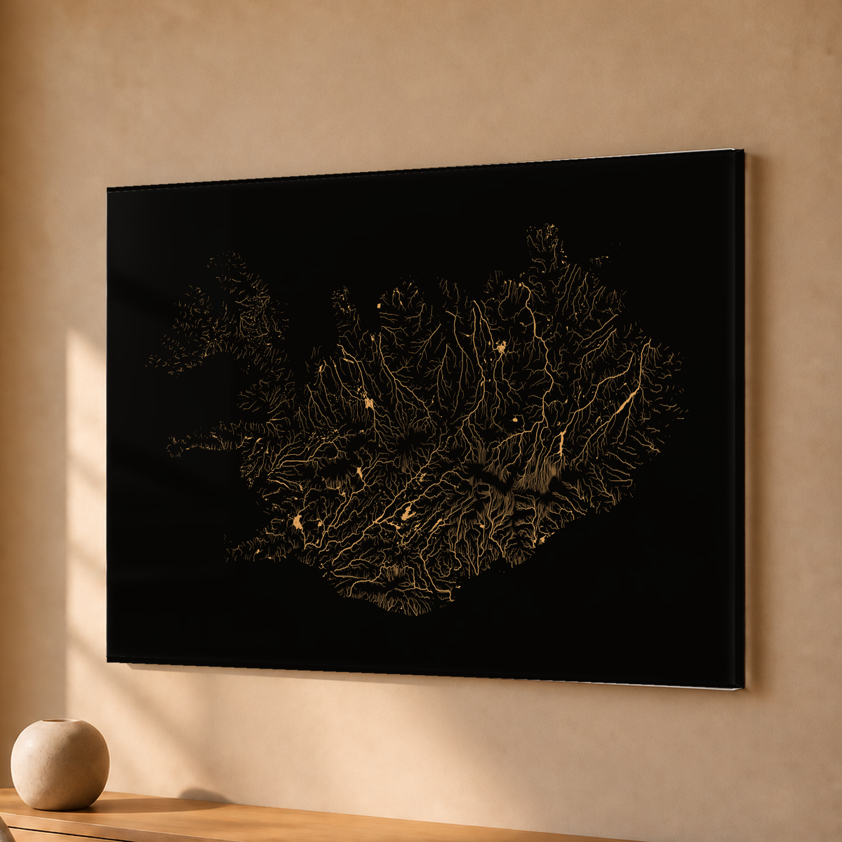Beautiful Rivers — Islândia — Cobre, Acrílico · 30 × 40 cm, Sem margem