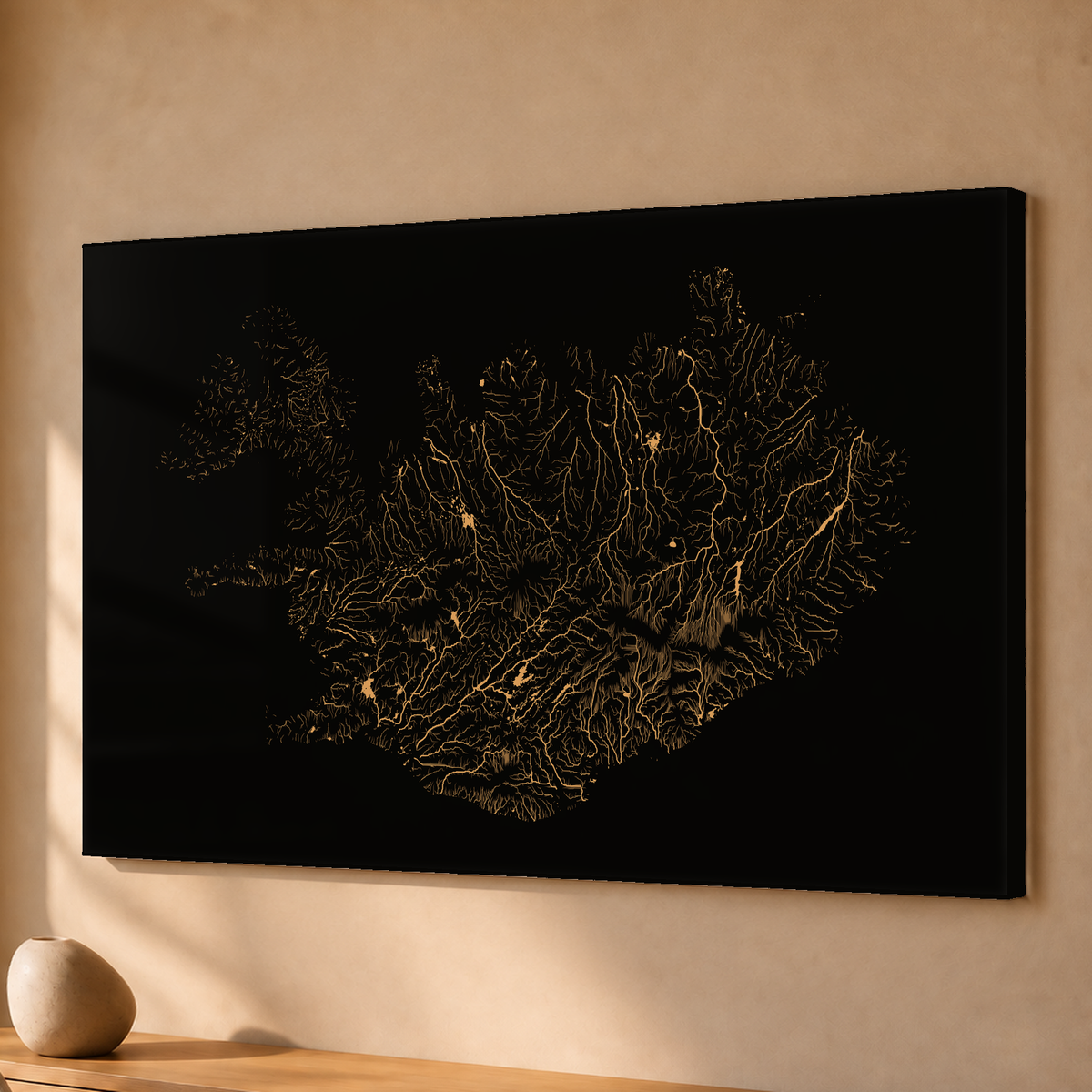 Beautiful Rivers — Islândia — Cobre, Acrílico · 40 × 60 cm, Sem margem