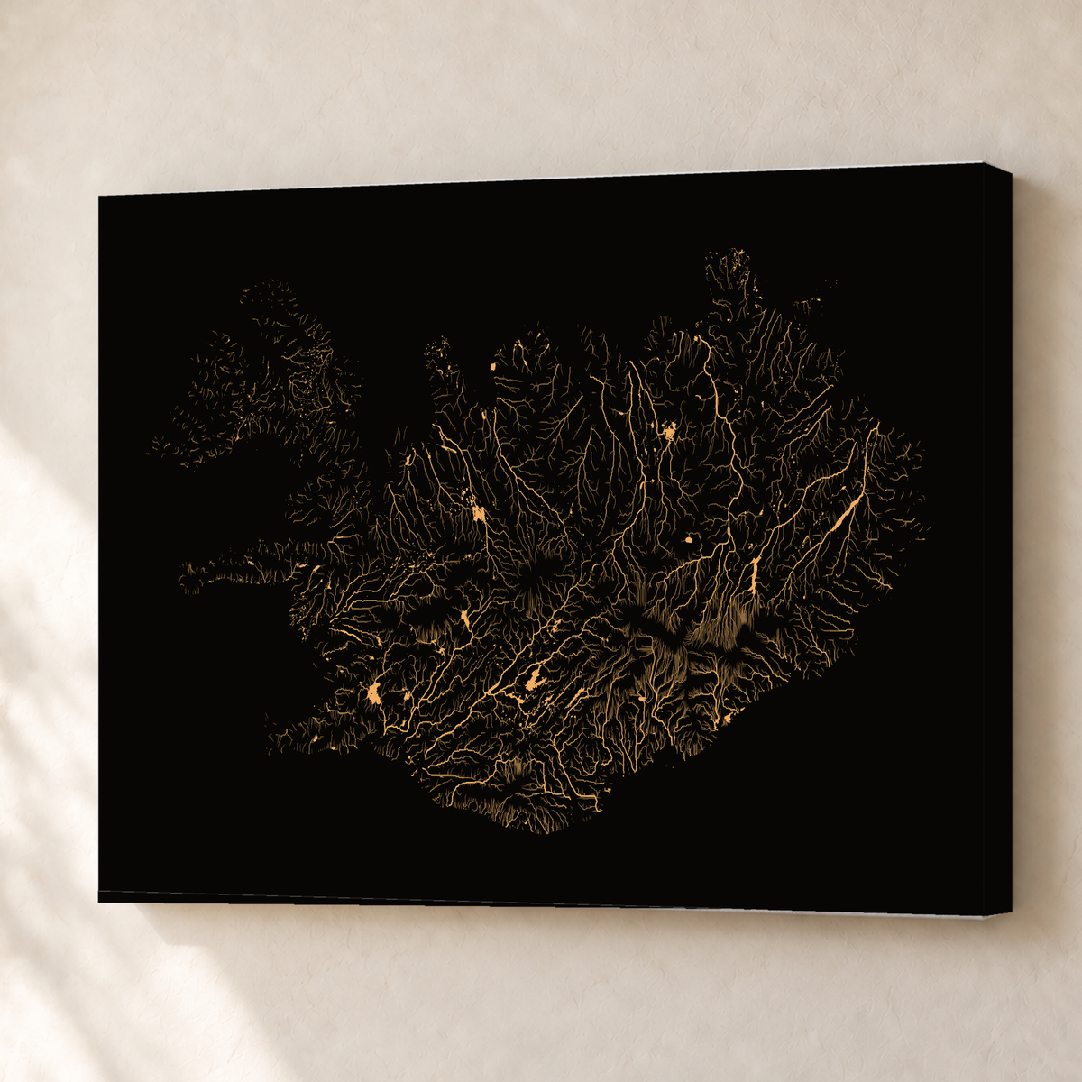 Beautiful Rivers — Islândia — Cobre, Canvas · 45 × 60 cm, Sem margem