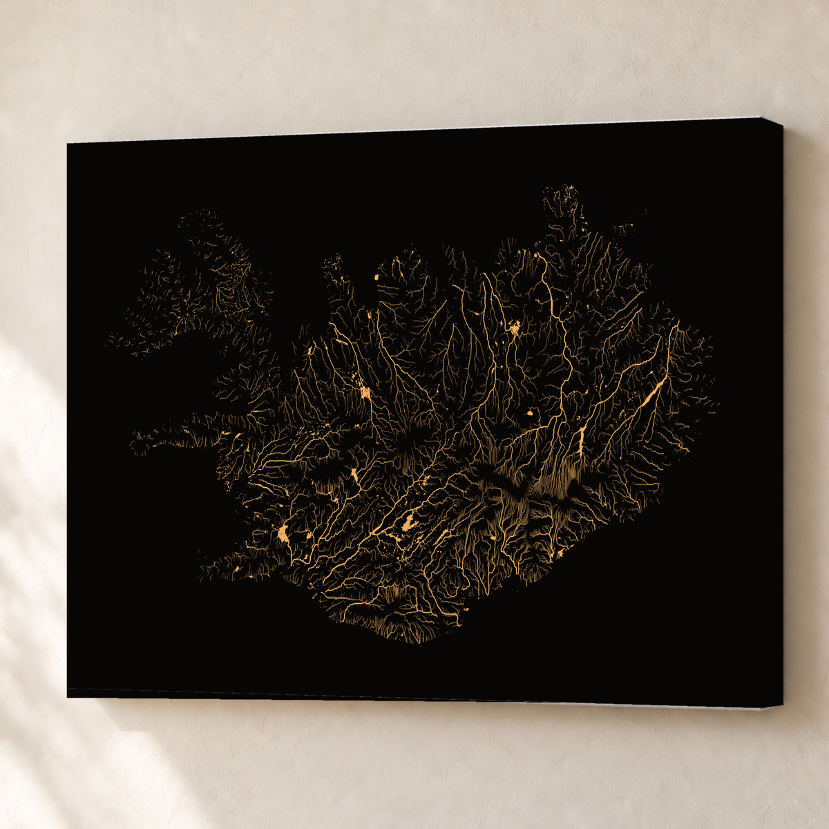 Beautiful Rivers — Islândia — Cobre, Canvas · 60 × 80 cm, Sem margem