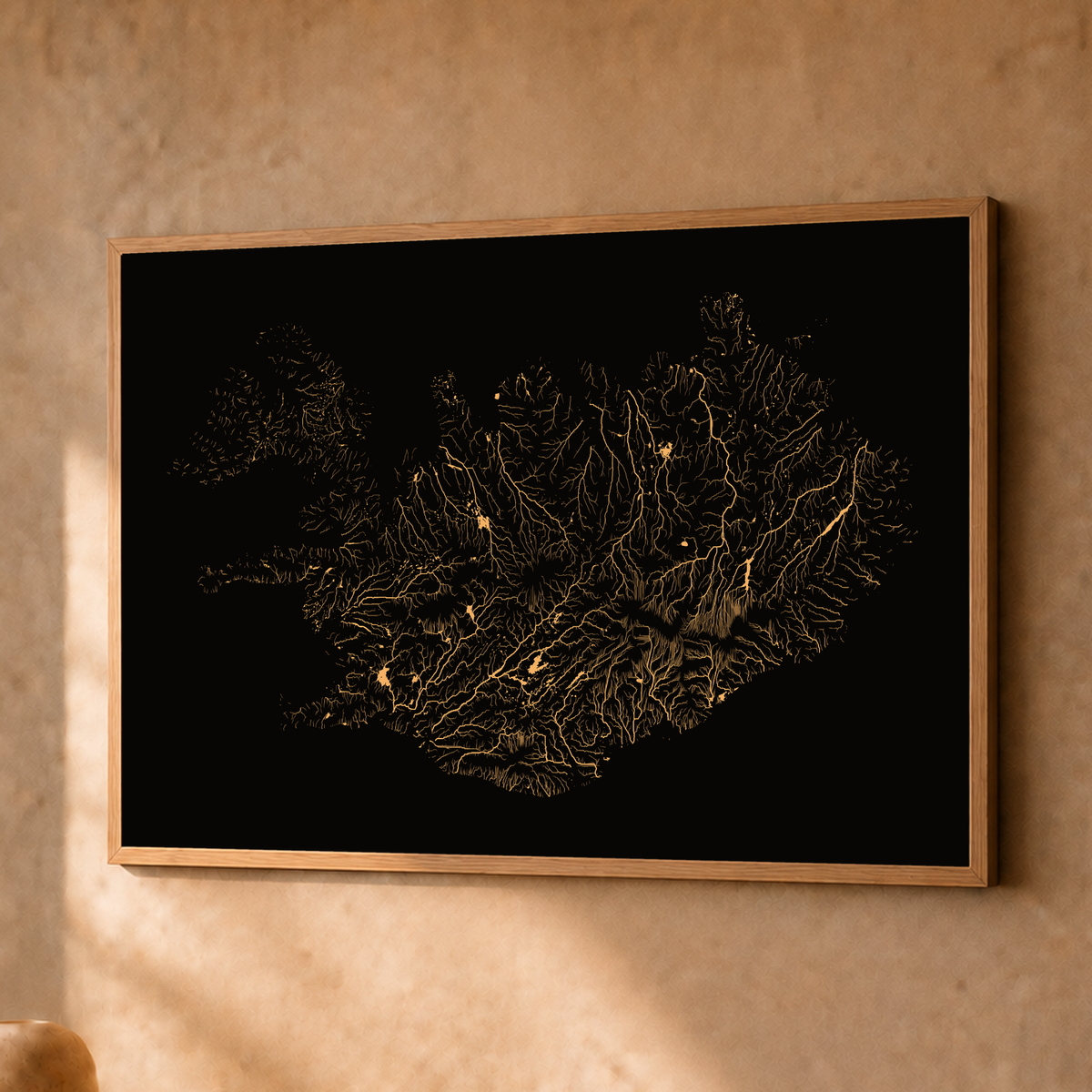 Beautiful Rivers — Islândia — Cobre, Fine art emoldurado · 30 × 40 cm, Natural · Sem margem