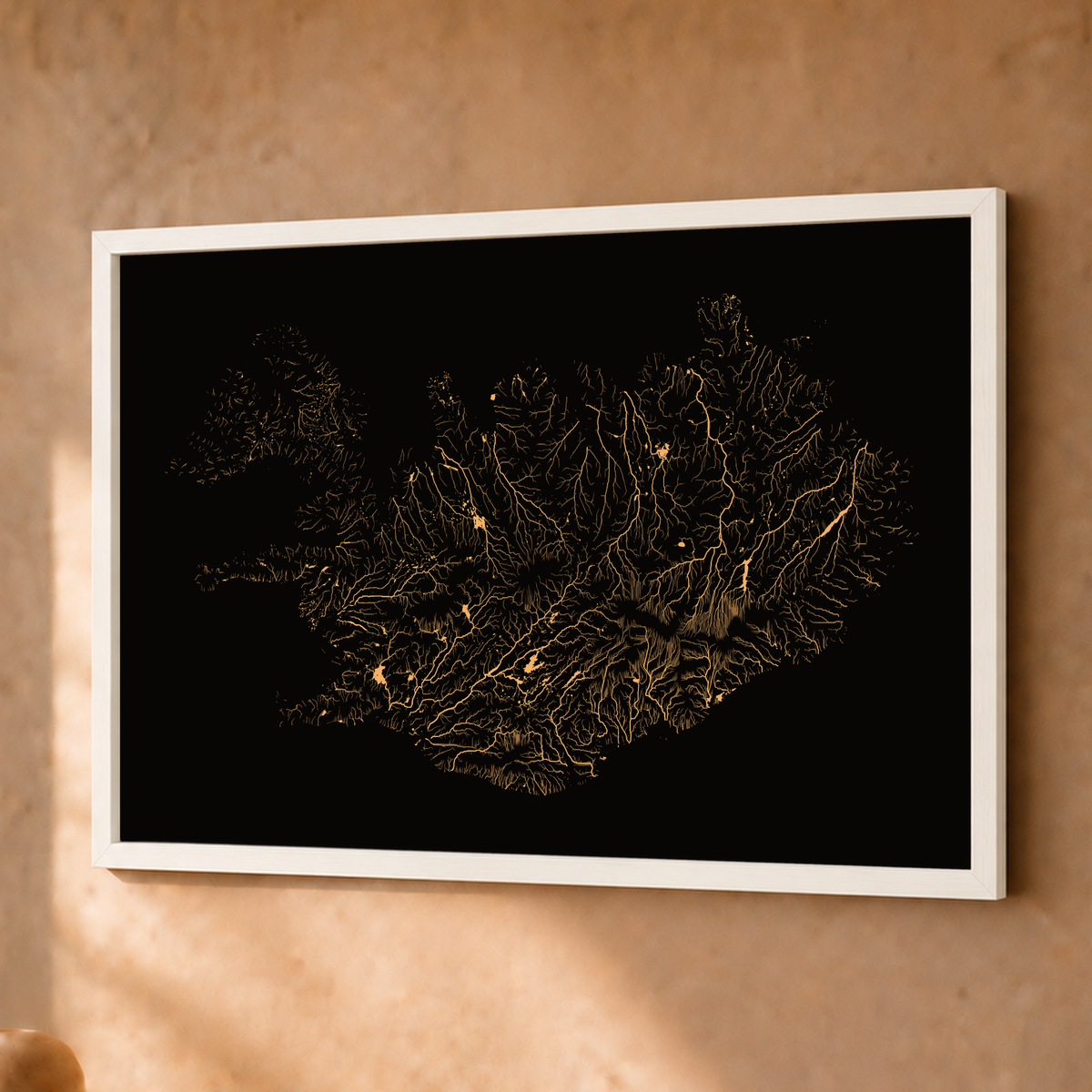 Beautiful Rivers — Islândia — Cobre, Fine art emoldurado · 30 × 40 cm, Branco · Sem margem