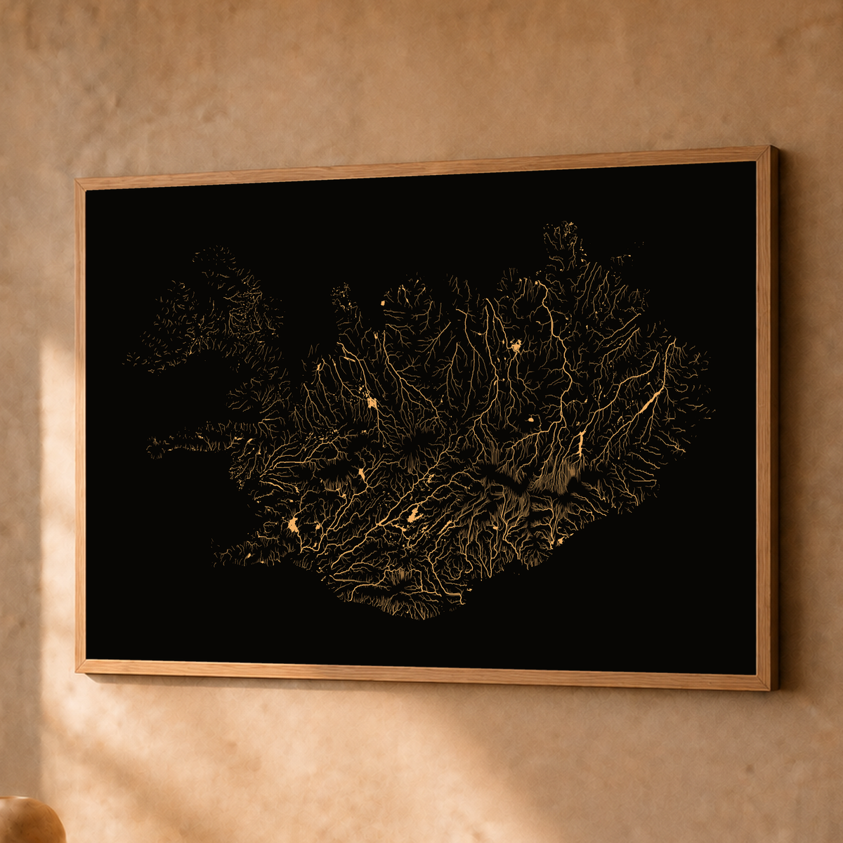 Beautiful Rivers — Islândia — Cobre, Fine art emoldurado · 45 × 60 cm, Natural · Sem margem