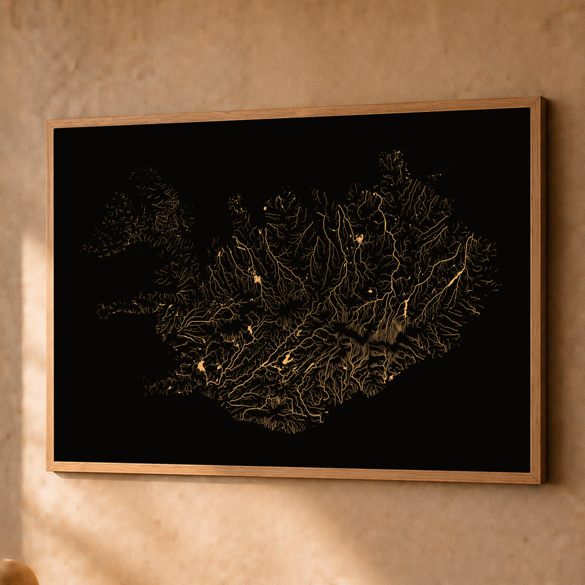 Beautiful Rivers — Islândia — Cobre, Fine art emoldurado · 60 × 80 cm, Natural · Sem margem
