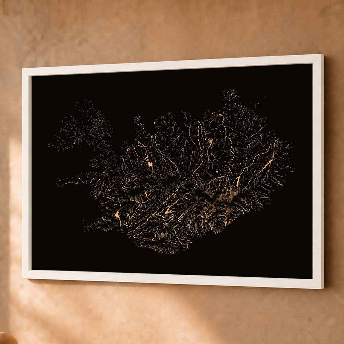 Beautiful Rivers — Islândia — Cobre, Fine art emoldurado · 60 × 80 cm, Branco · Sem margem