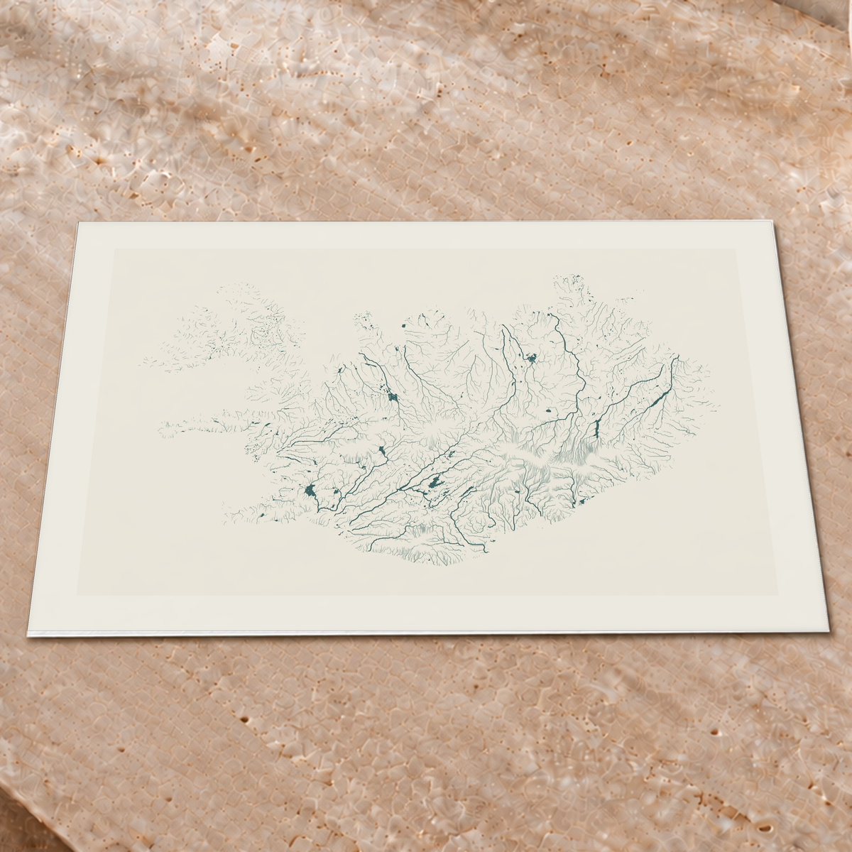 Beautiful Rivers — Islândia — Natural e luminosa, Impressão fine art · 45 × 60 cm, Margem branca