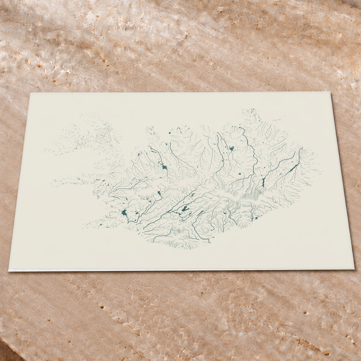 Beautiful Rivers — Islândia — Natural e luminosa, Impressão fine art · 60 × 80 cm, Sem margem